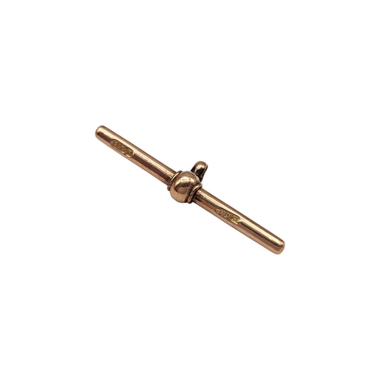 Antique 9ct 375 Rose Gold T-Bar c.1910 L 3.5 cm 2.9 g.