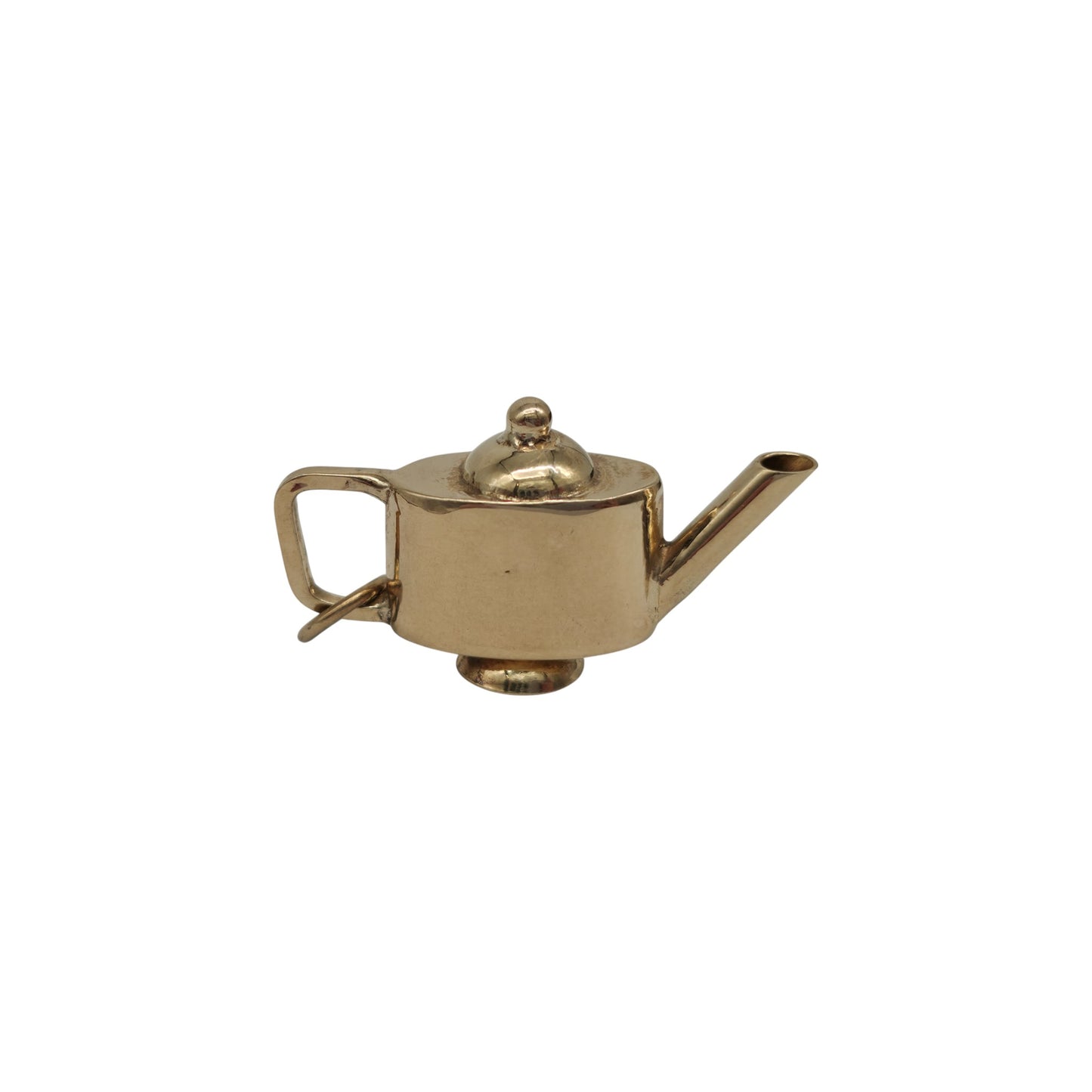 9ct 375 Yellow Gold Teapot Charm 1979 L 2.6 cm 2.2 g.