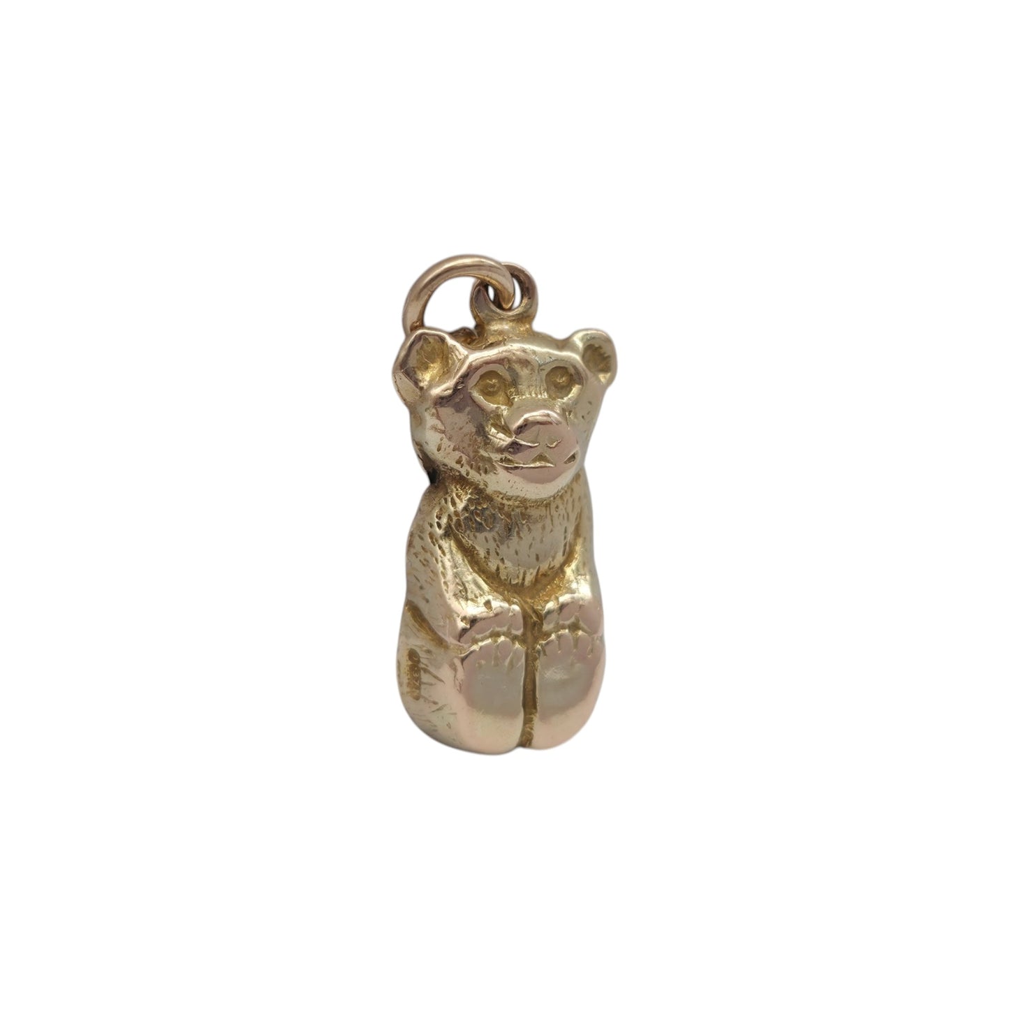 9金 375 イエローゴールド テディベアチャーム 1948年製 長さ1.5cm 1.7g