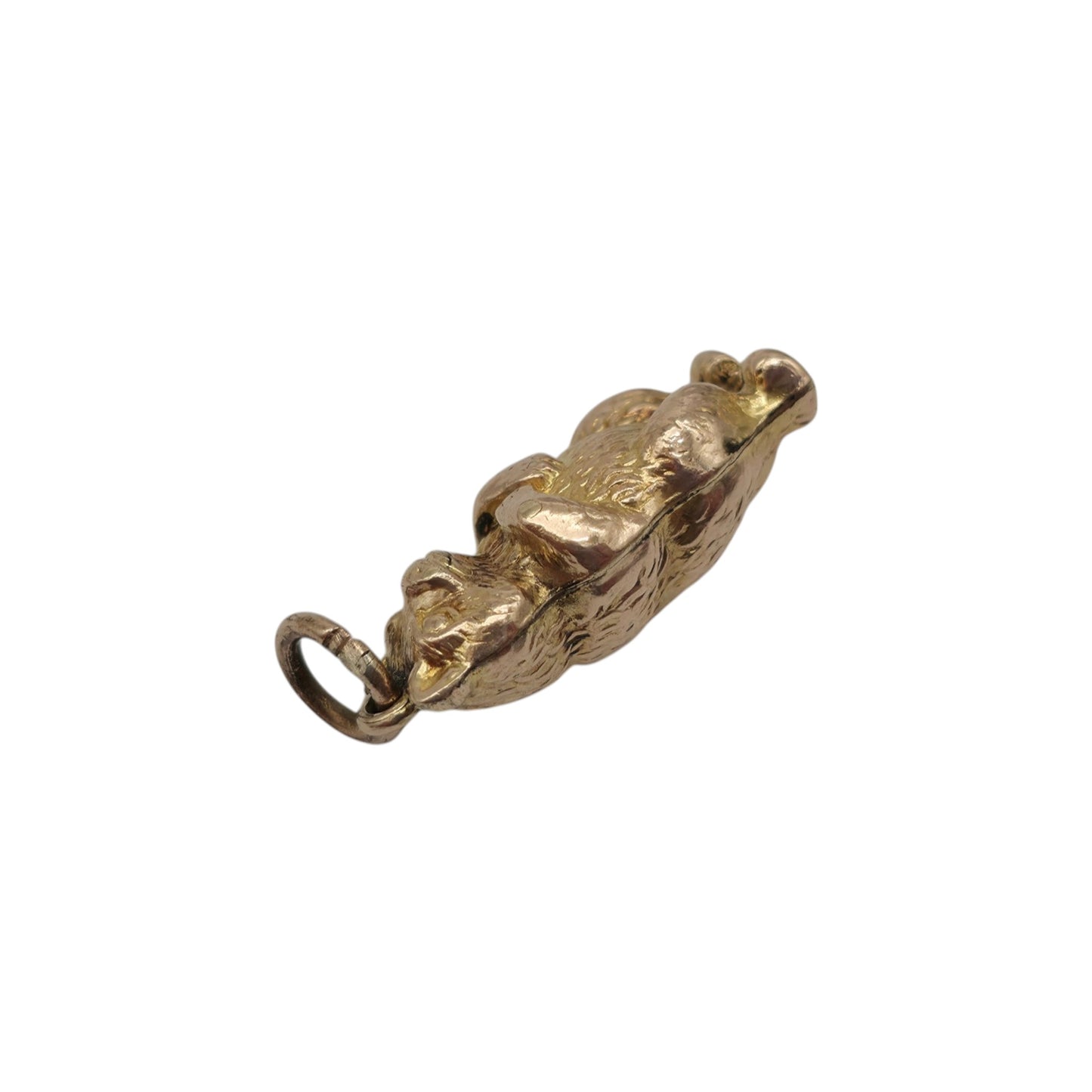 Antique 9ct Yellow Gold Teddy Bear Charm c.1900 L 2.0 cm 1.3 g.
