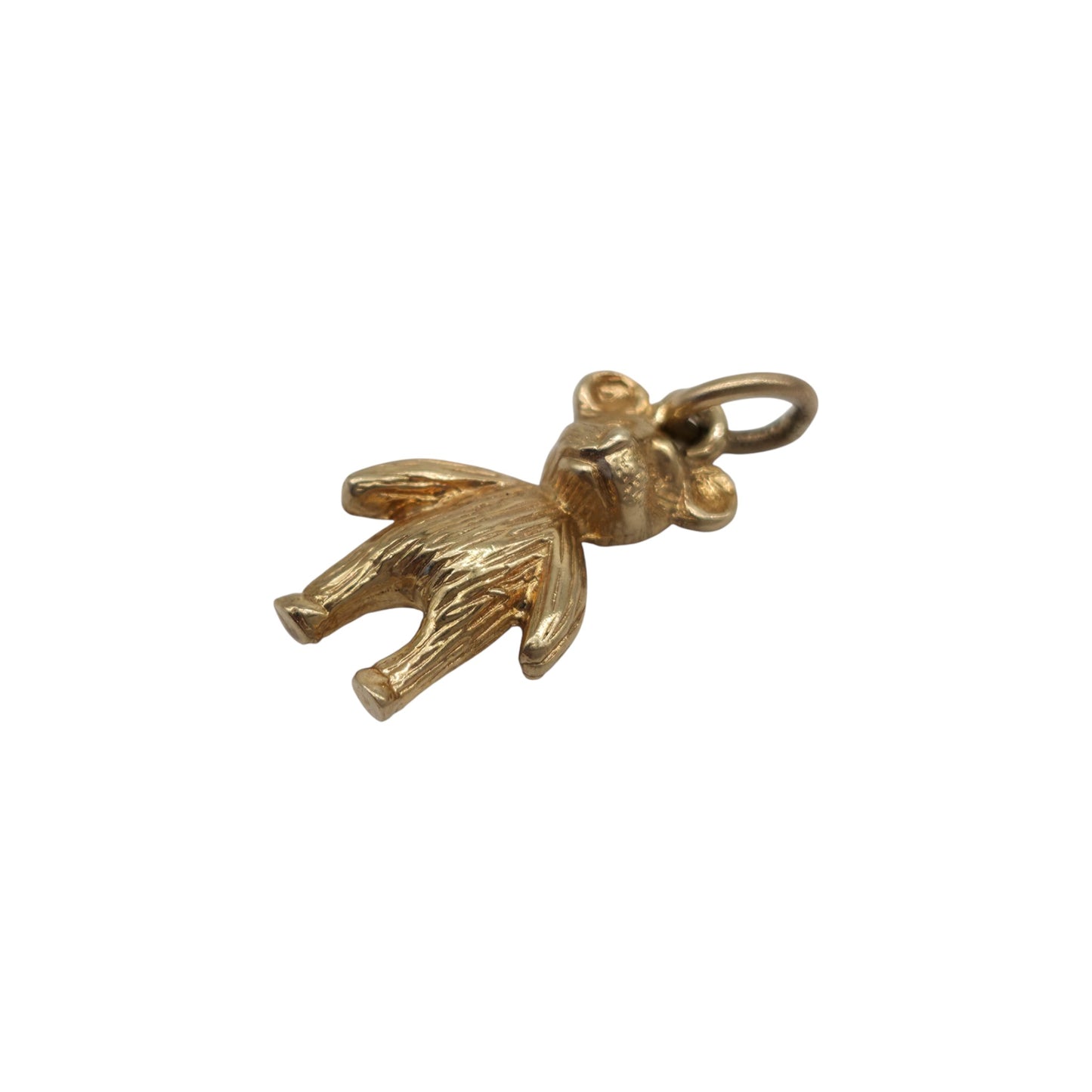 9ct 375 Yellow Gold Teddy Bear Charm L 1.6 cm 2.8 g.