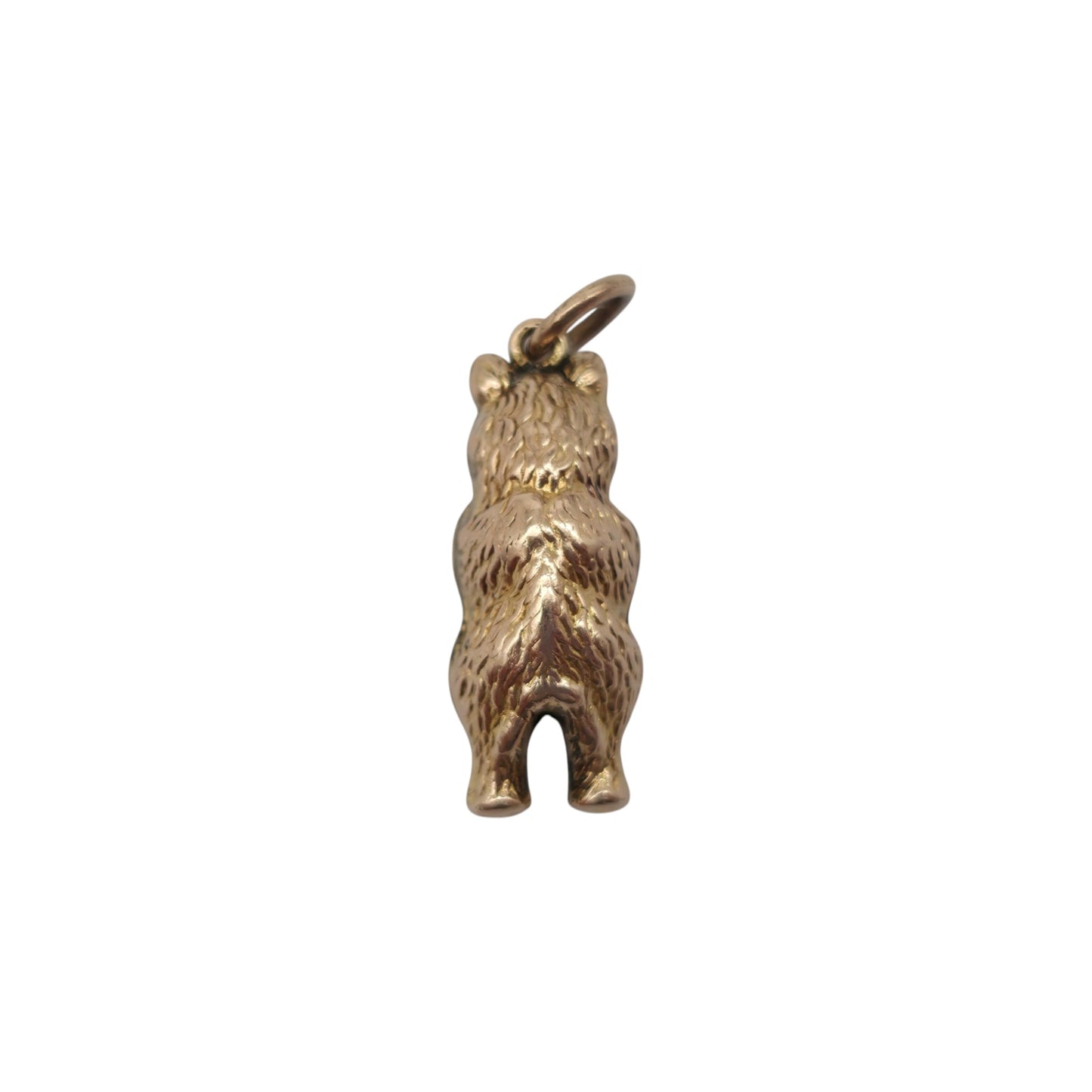 Antique 9ct Yellow Gold Teddy Bear Charm c.1900 L 2.0 cm 1.3 g.