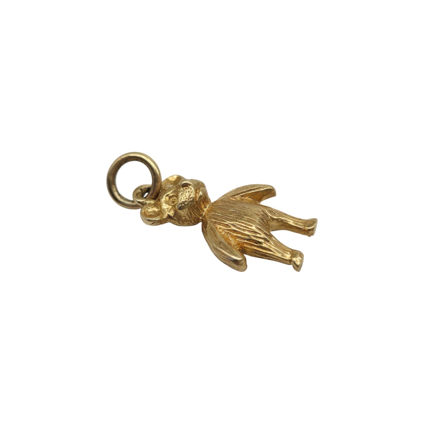 9ct 375 Yellow Gold Teddy Bear Charm L 1.6 cm 2.8 g.