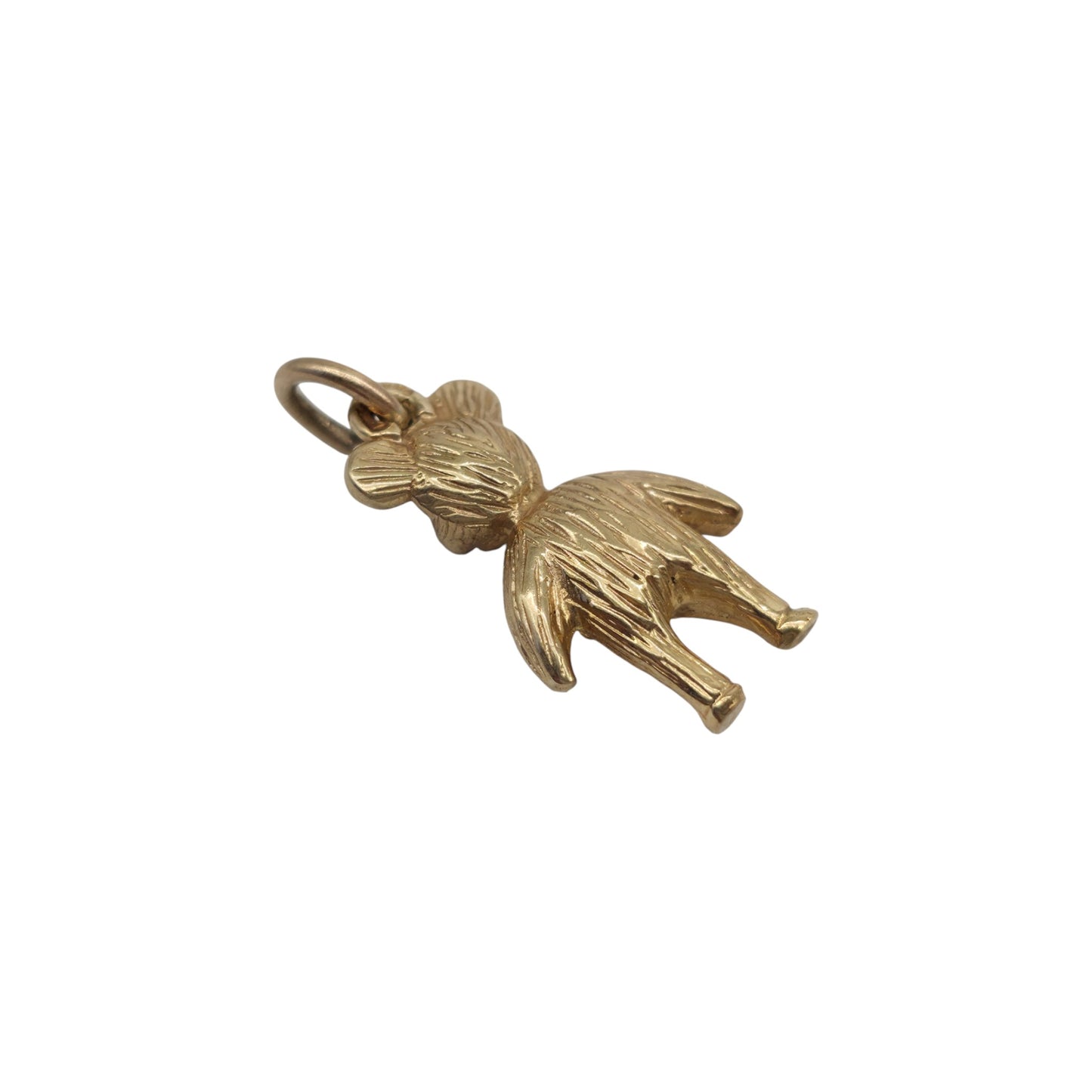 9ct 375 Yellow Gold Teddy Bear Charm L 1.6 cm 2.8 g.