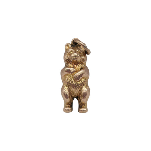 Antique 9ct Yellow Gold Teddy Bear Charm c.1900 L 2.0 cm 1.3 g.