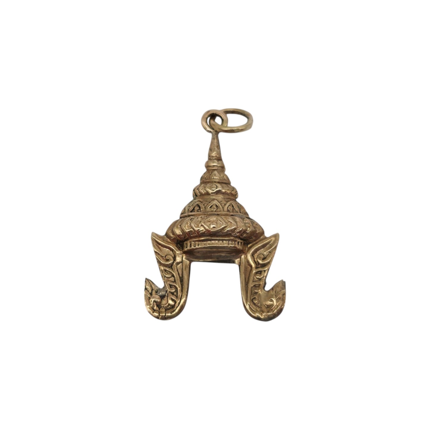 9ct Yellow Gold Thai Chada Headdress Charm L 1.9 cm 1.2 g.