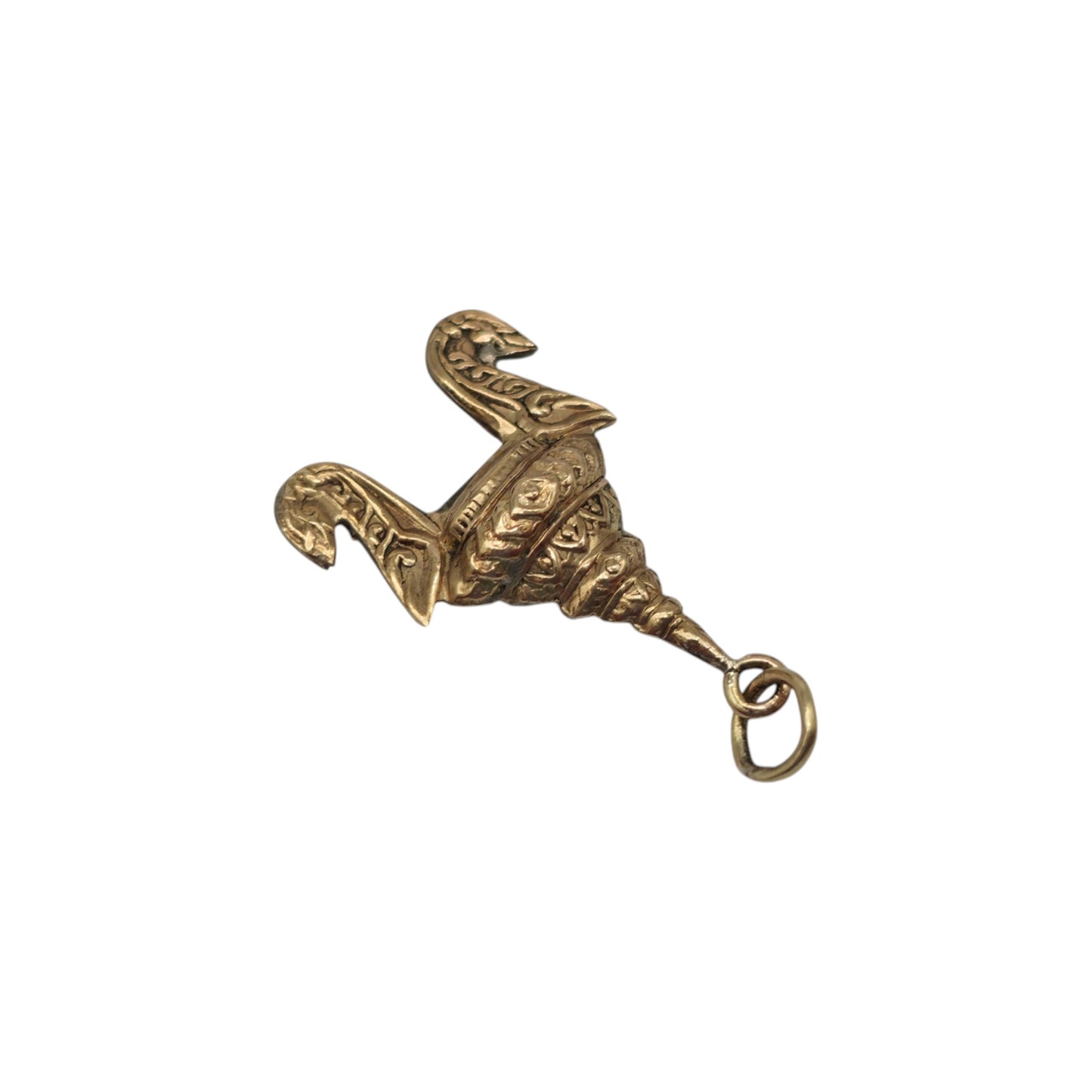 9ct Yellow Gold Thai Chada Headdress Charm L 1.9 cm 1.2 g.