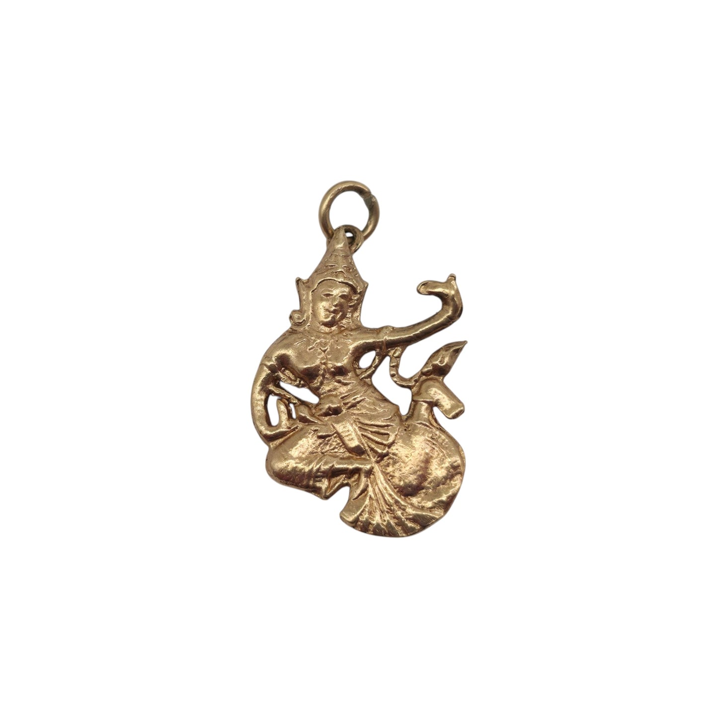 9ct 375 Yellow Gold Thai Dancer Charm 1962 L 2.4 cm 4.1 g.
