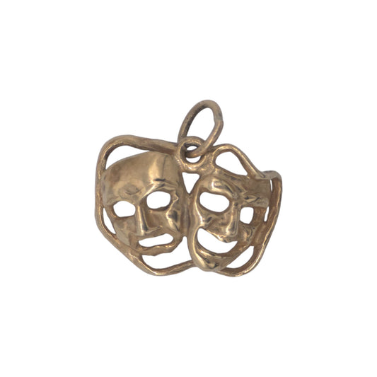 9ct 375 Yellow Gold Theatre Masks Charm