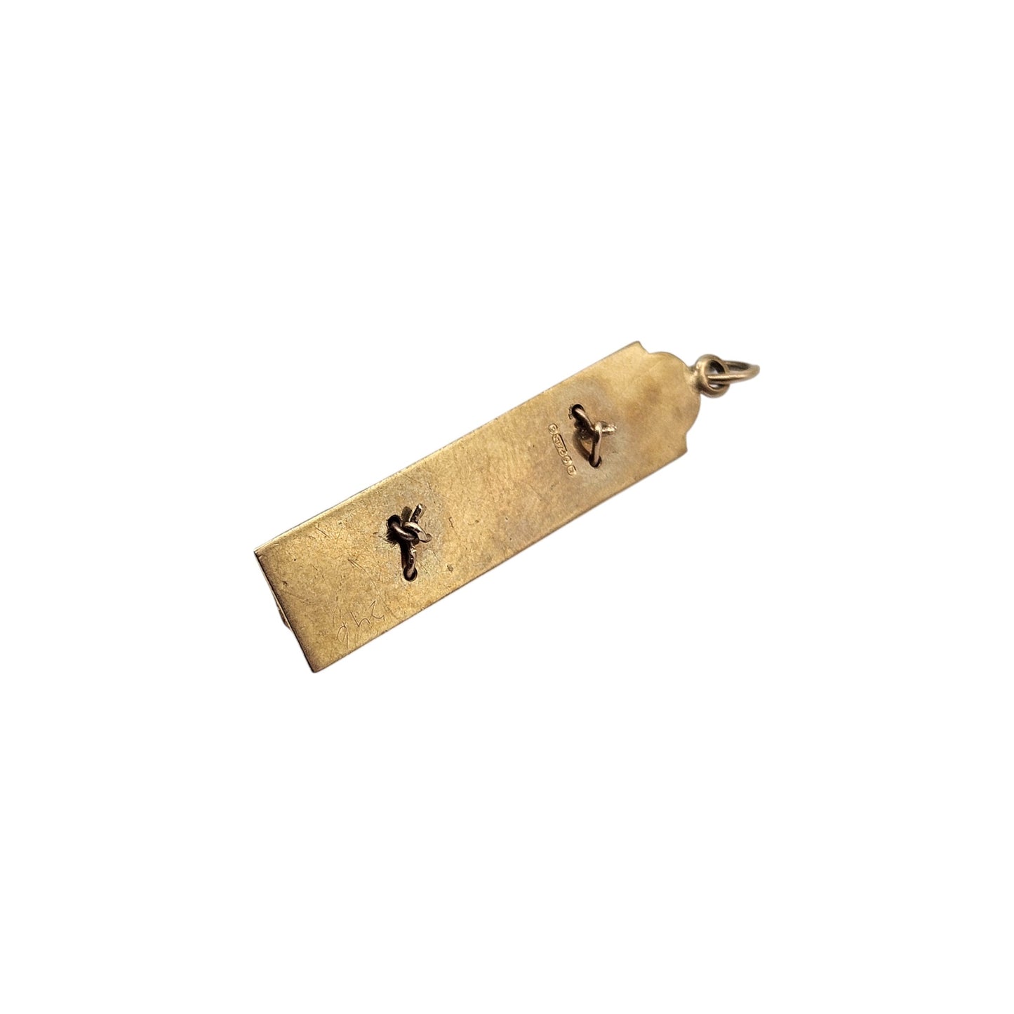 Rare 9ct 375 Yellow Gold Thermometer Charm 1963 L 3.1 cm 1.7 g.