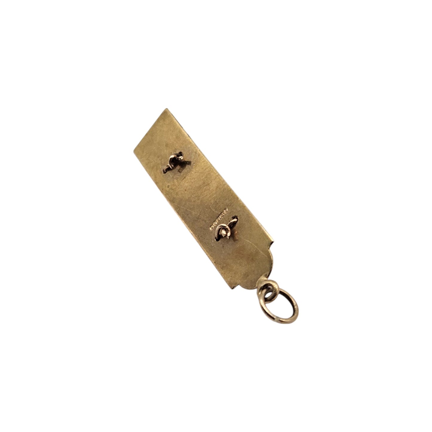 Rare 9ct 375 Yellow Gold Thermometer Charm 1963 L 3.1 cm 1.7 g.