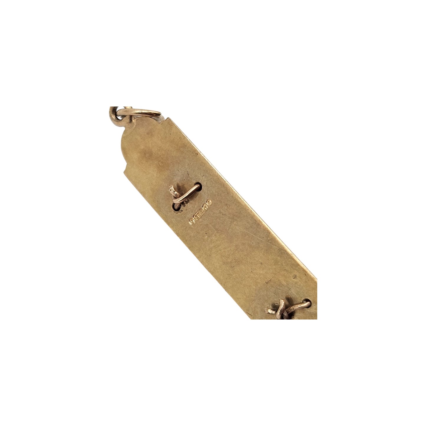Rare 9ct 375 Yellow Gold Thermometer Charm 1963 L 3.1 cm 1.7 g.