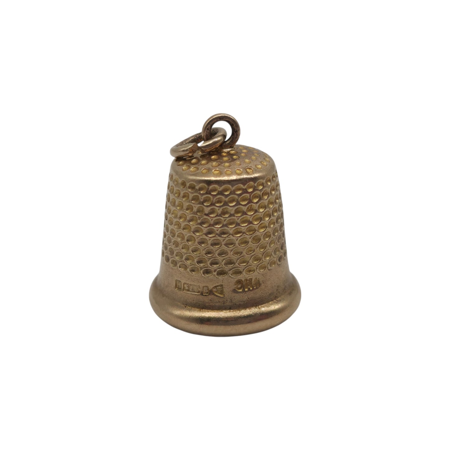 Chester 9ct 375 Yellow Gold Thimble Charm 1958 L 1.1 cm 1.3 g.