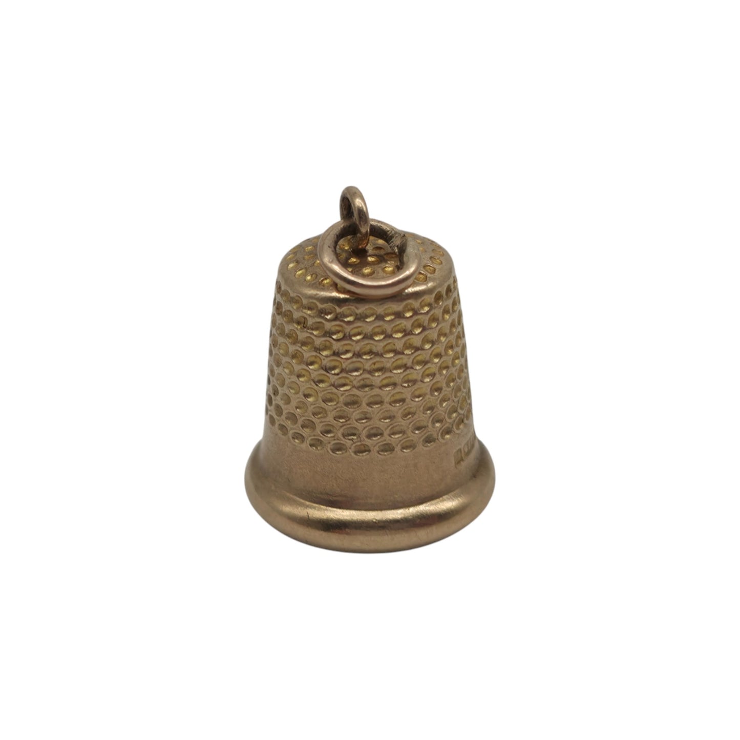 Chester 9ct 375 Yellow Gold Thimble Charm 1958 L 1.1 cm 1.3 g.
