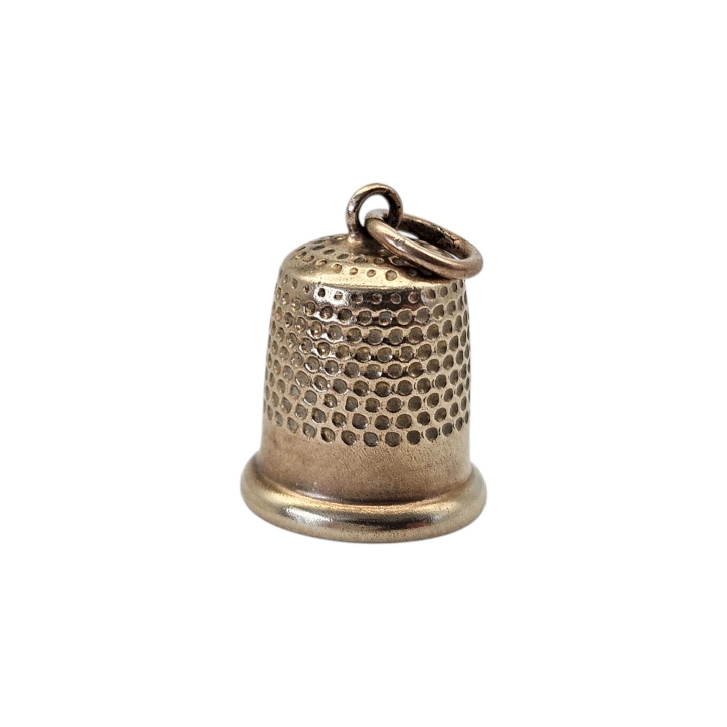 9ct 375 Yellow Gold Thimble Charm 1966 L 1.1 cm 1.3 g.