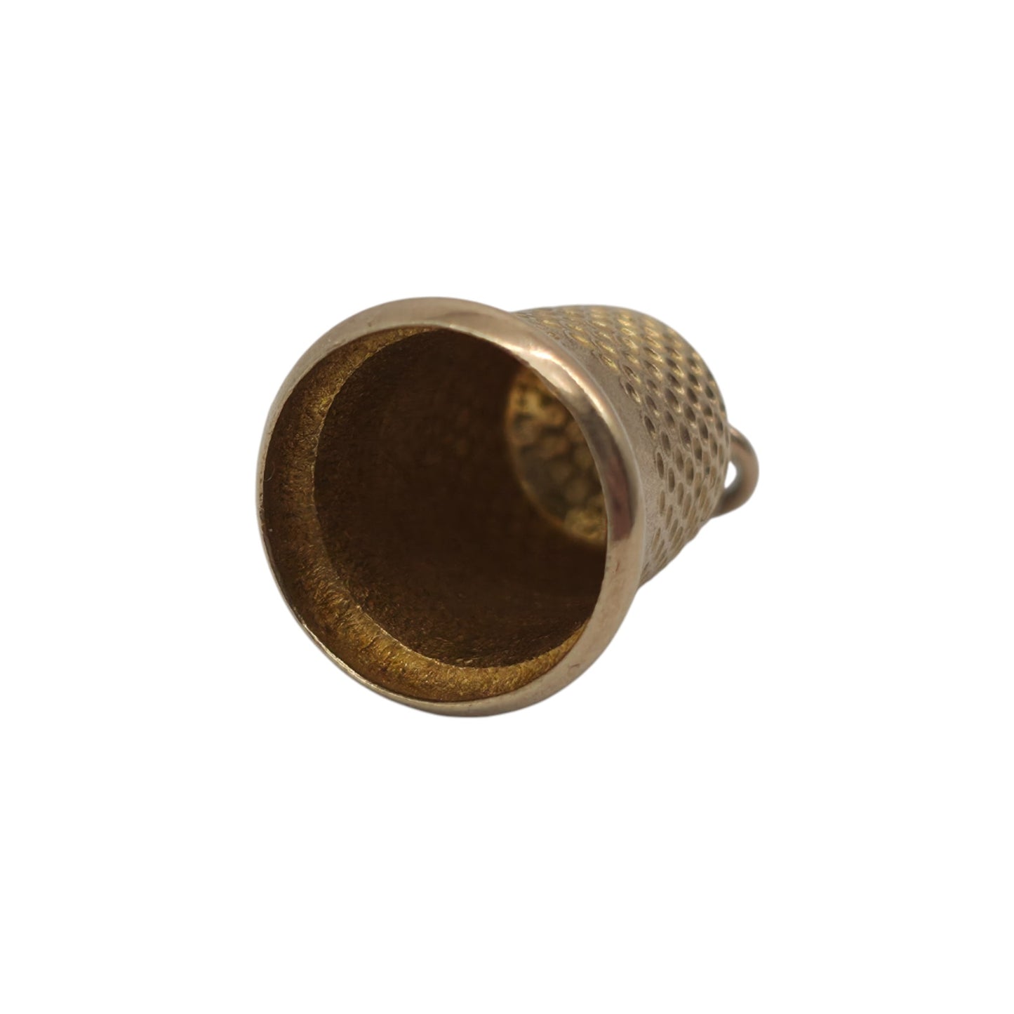 Chester 9ct 375 Yellow Gold Thimble Charm 1958 L 1.1 cm 1.3 g.