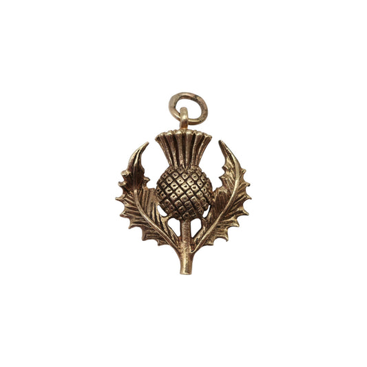 9ct 375 Yellow Gold Thistle Charm 1968