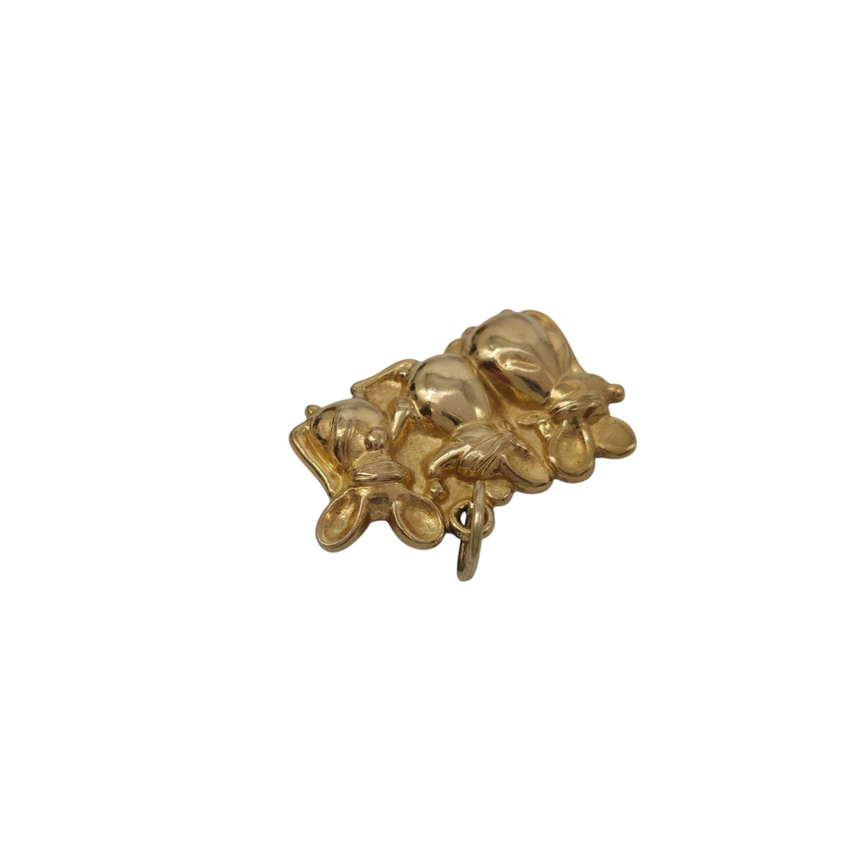 Unusual 9ct 375 Yellow Gold Three Blind Mice Charm 1975 L 2.1 cm 1.1 g.