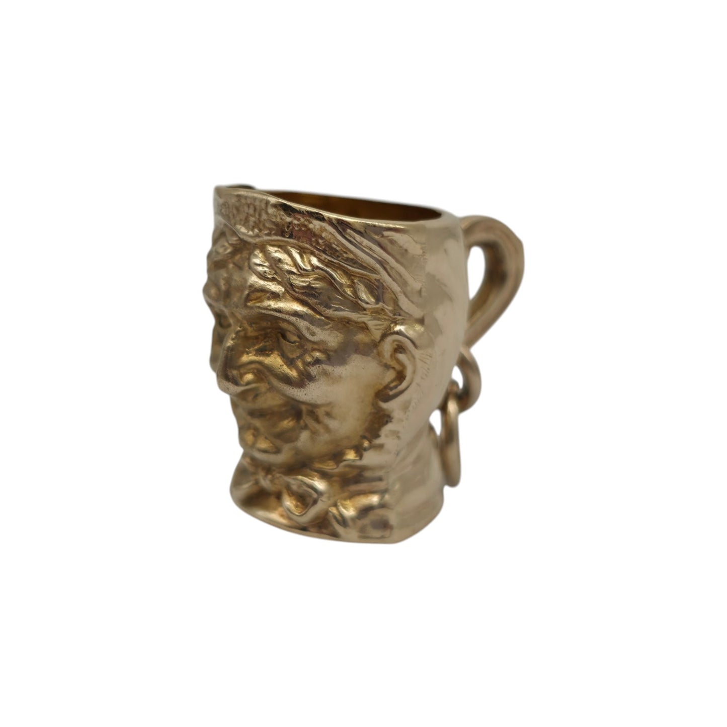 9ct 375 Yellow Gold Toby Jug Charm 1974 L 1.5 cm 1.9 g.