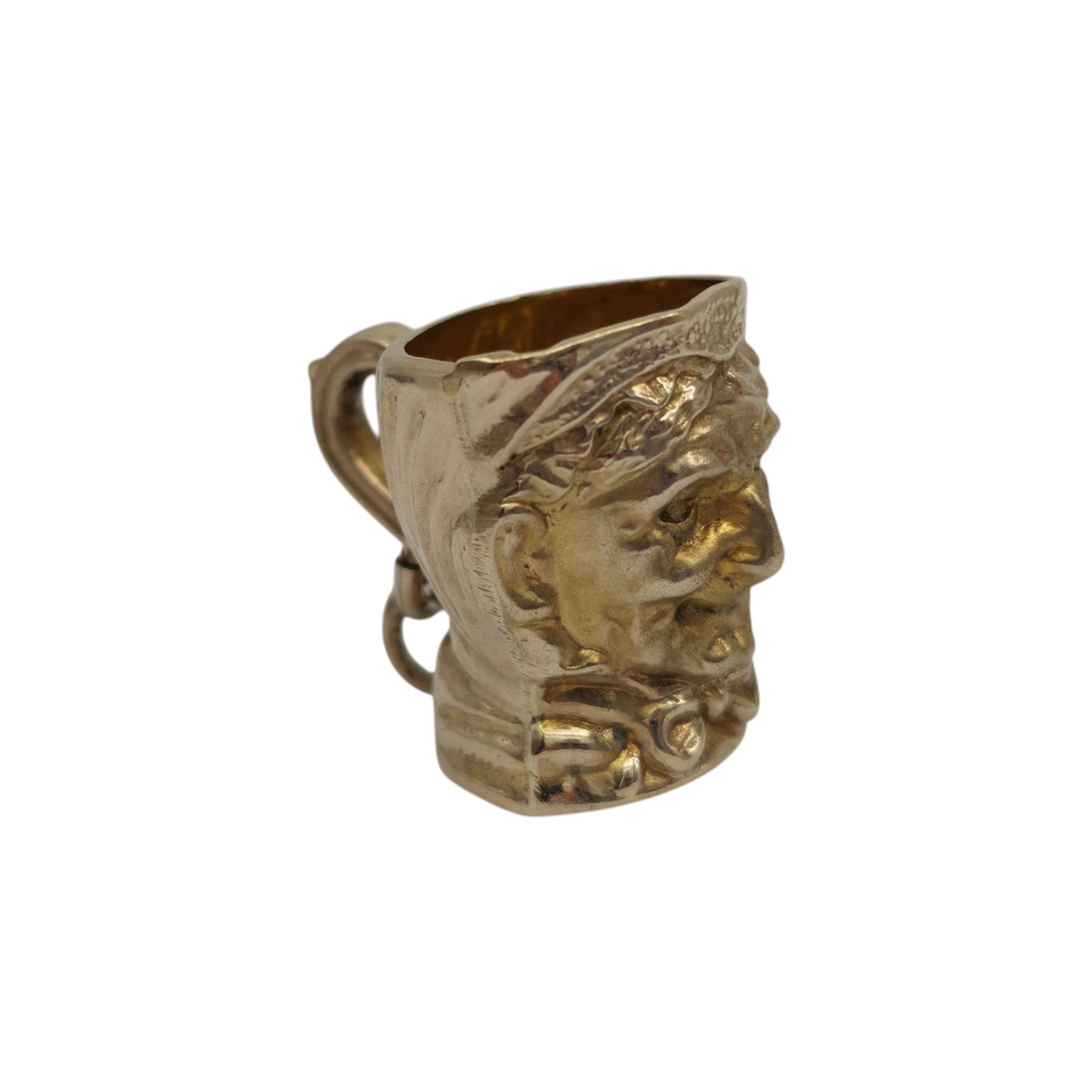 9ct 375 Yellow Gold Toby Jug Charm 1974 L 1.5 cm 1.9 g.