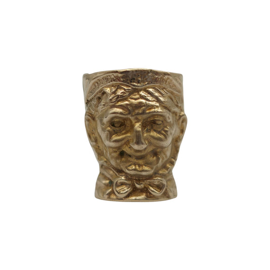 9ct 375 Yellow Gold Toby Jug Charm 1974 L 1.5 cm 1.9 g.
