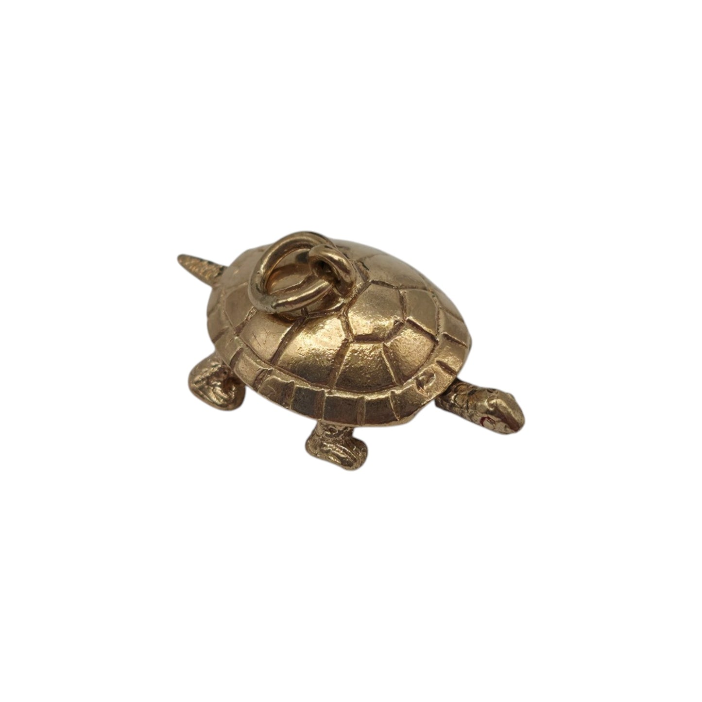 9ct 375 Yellow Gold Articulated Tortoise Charm 1969 L 2.1 cm 2.5 g.