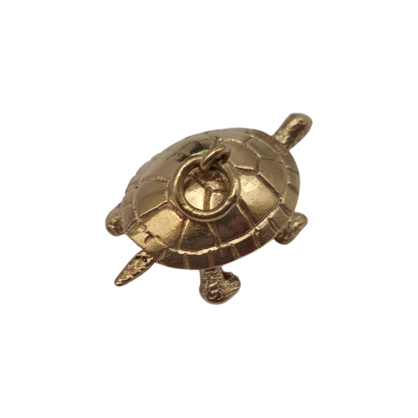 9ct 375 Yellow Gold Articulated Tortoise Charm 1969 L 2.1 cm 2.5 g.