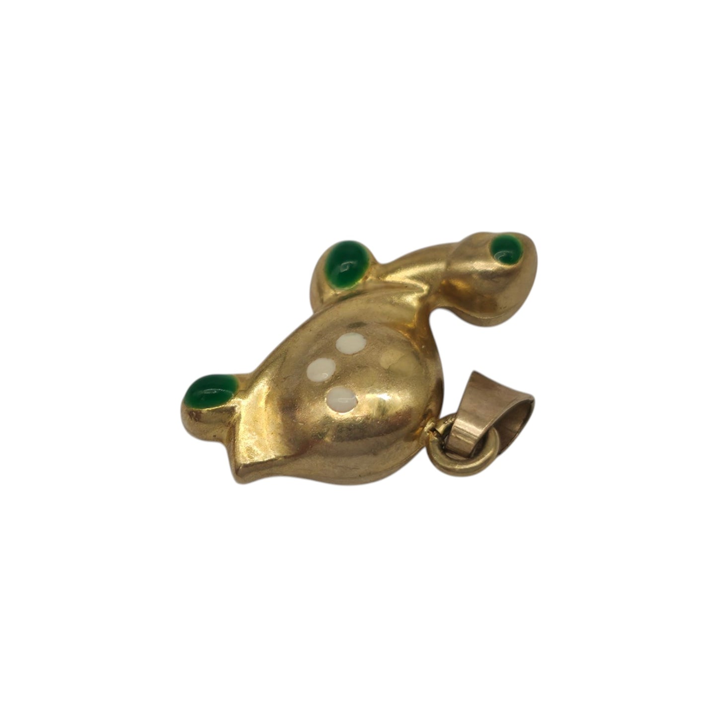 9ct 375 Yellow Gold & Enamel Tortoise Charm L 1.5 cm 0.5 g.