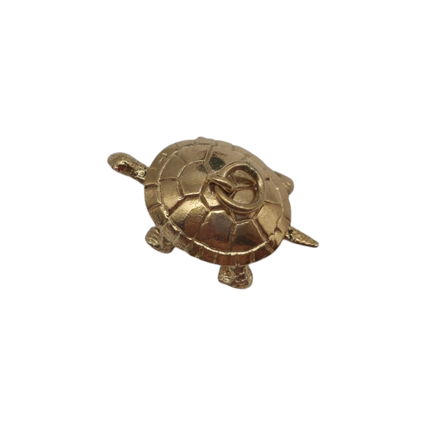 9ct 375 Yellow Gold Articulated Tortoise Charm 1969 L 2.1 cm 2.5 g.