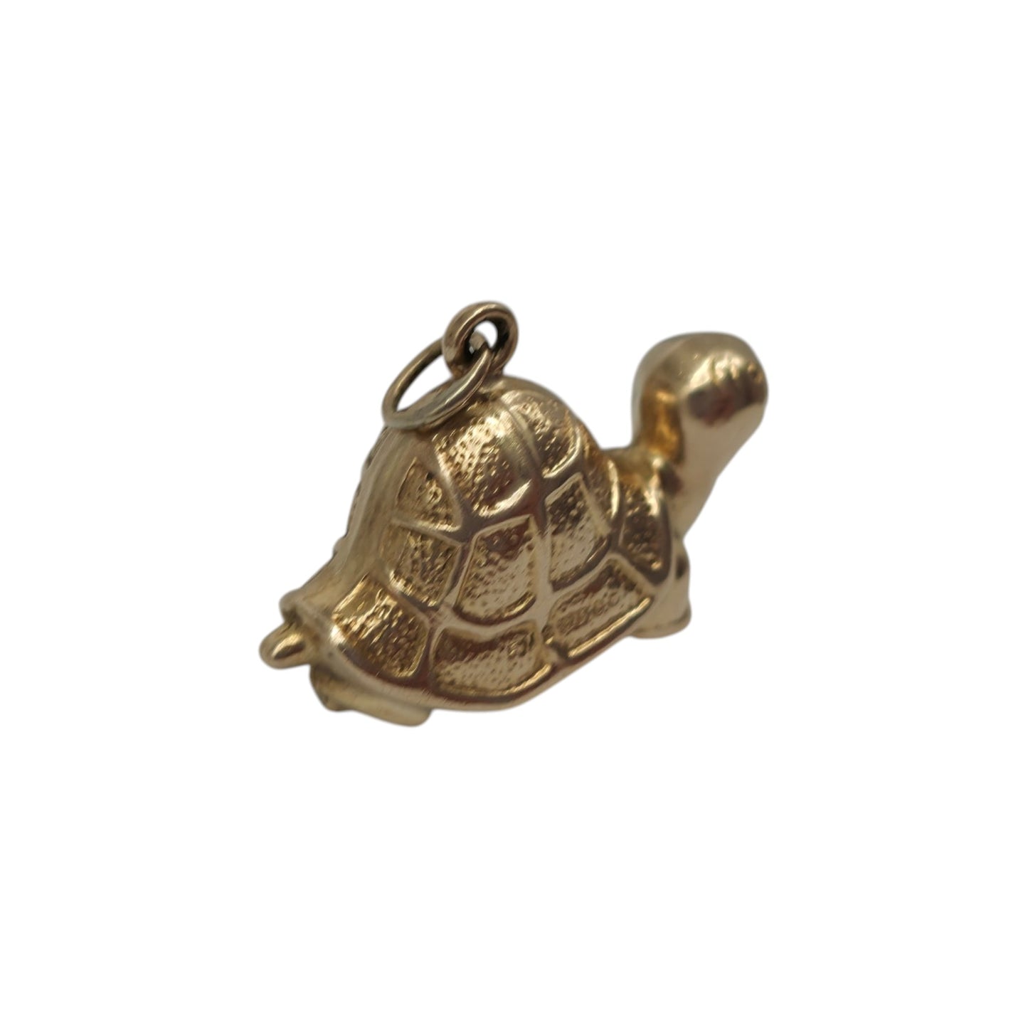 9ct 375 Yellow Gold Tortoise Charm 1972 L 2.0 cm 1.4 g.