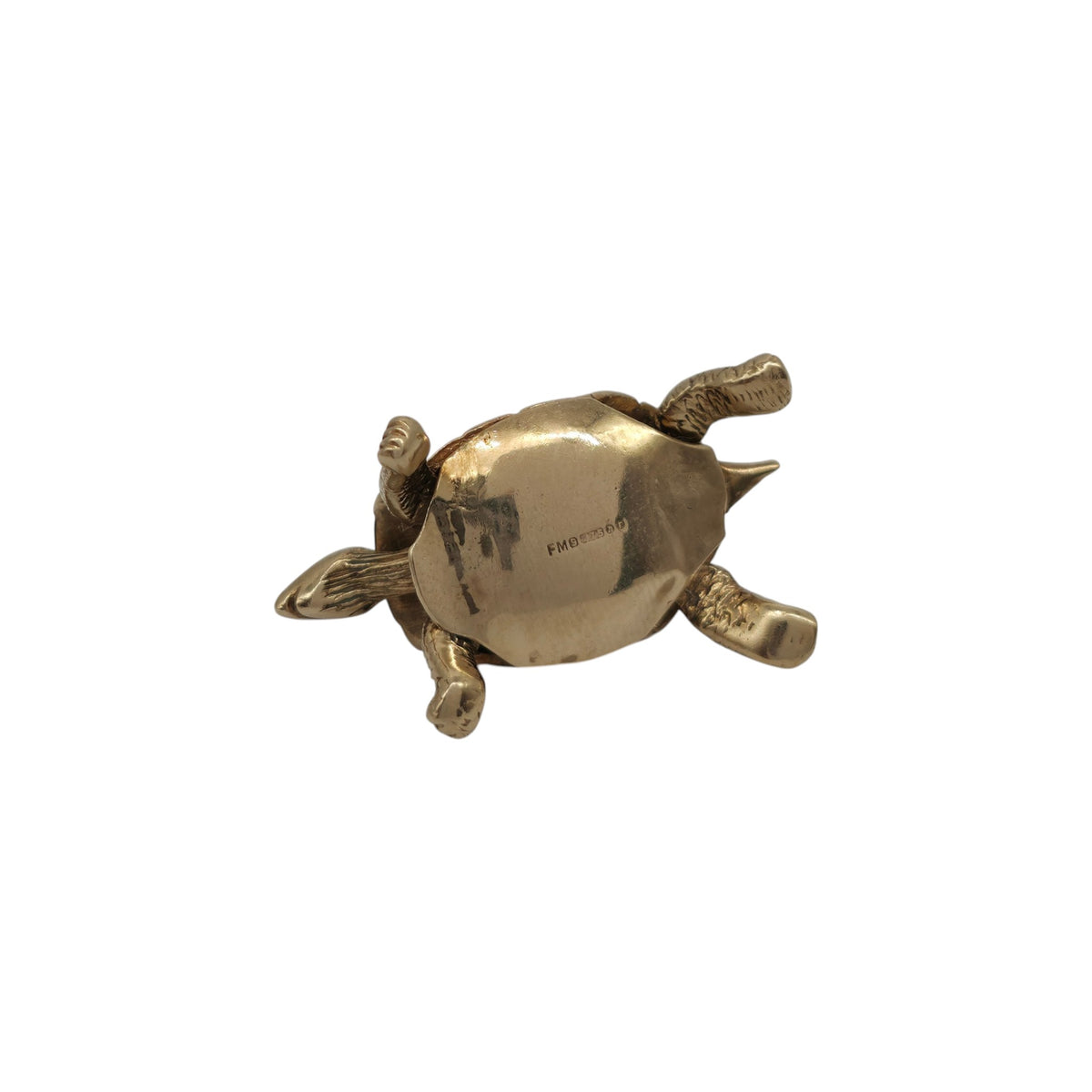 Heavy 9ct 375 Yellow Gold Articulated Tortoise Charm 1968 L 3.0 cm 8.2 g.
