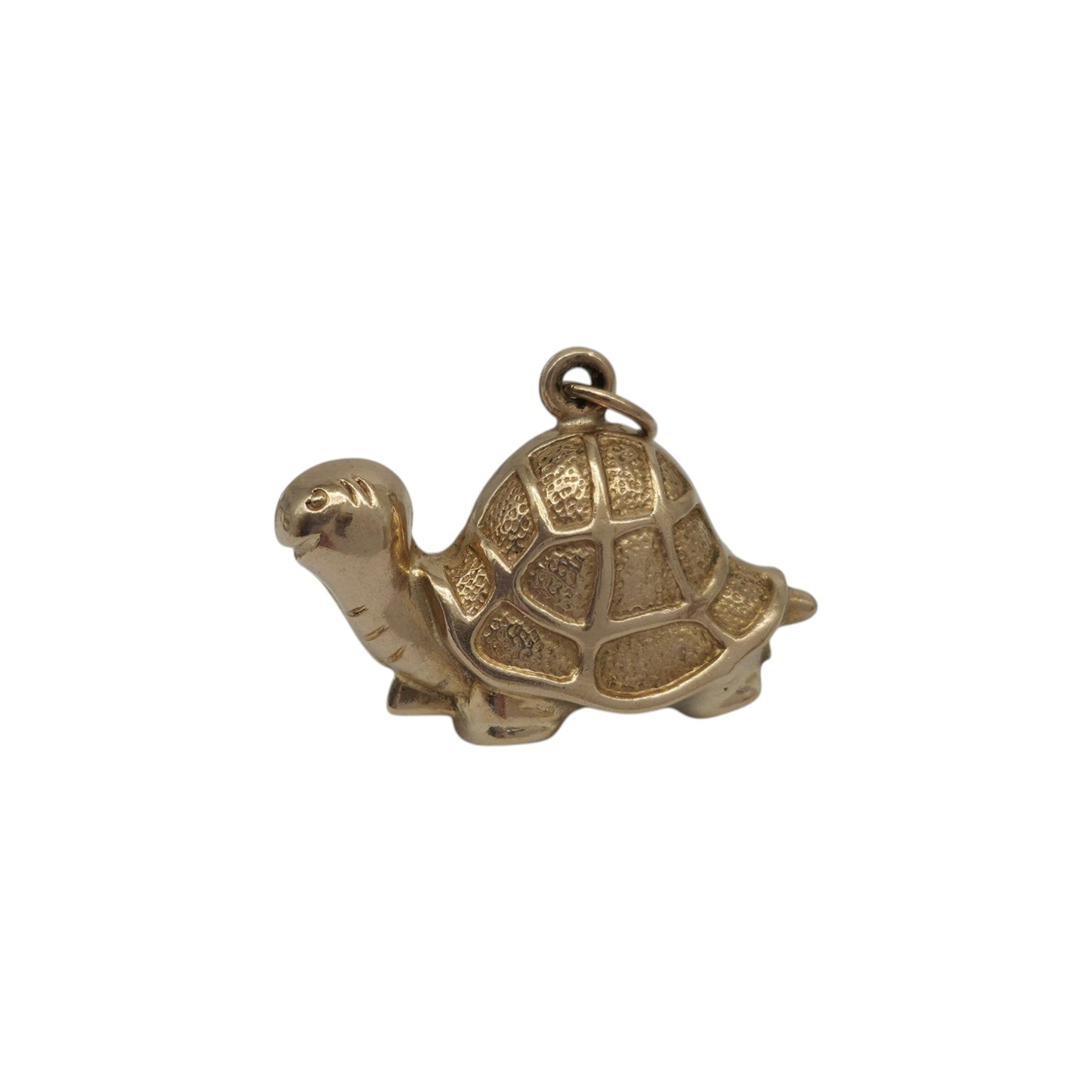 9ct 375 Yellow Gold Tortoise Charm 1972 L 2.0 cm 1.4 g.