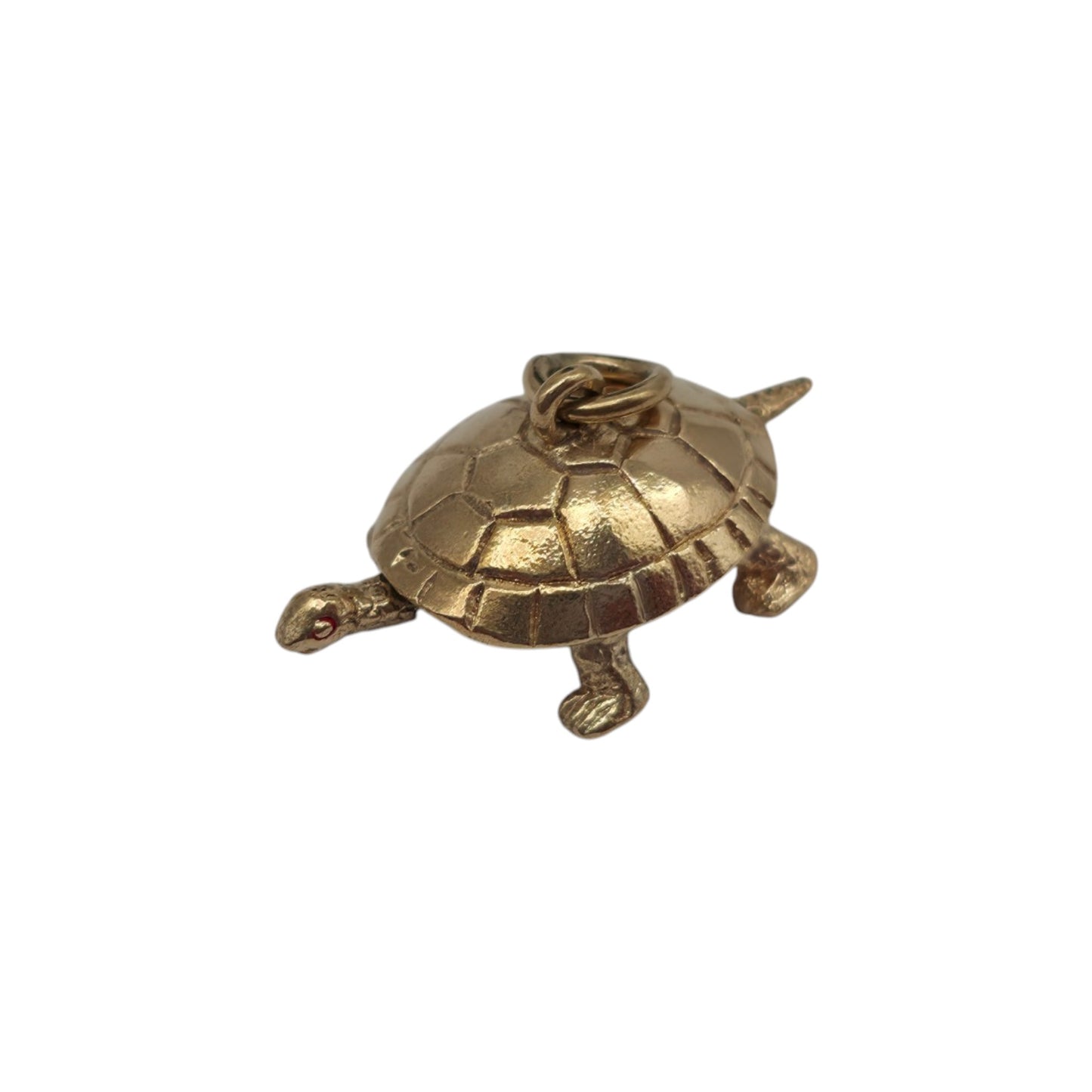 9ct 375 Yellow Gold Articulated Tortoise Charm 1969 L 2.1 cm 2.5 g.