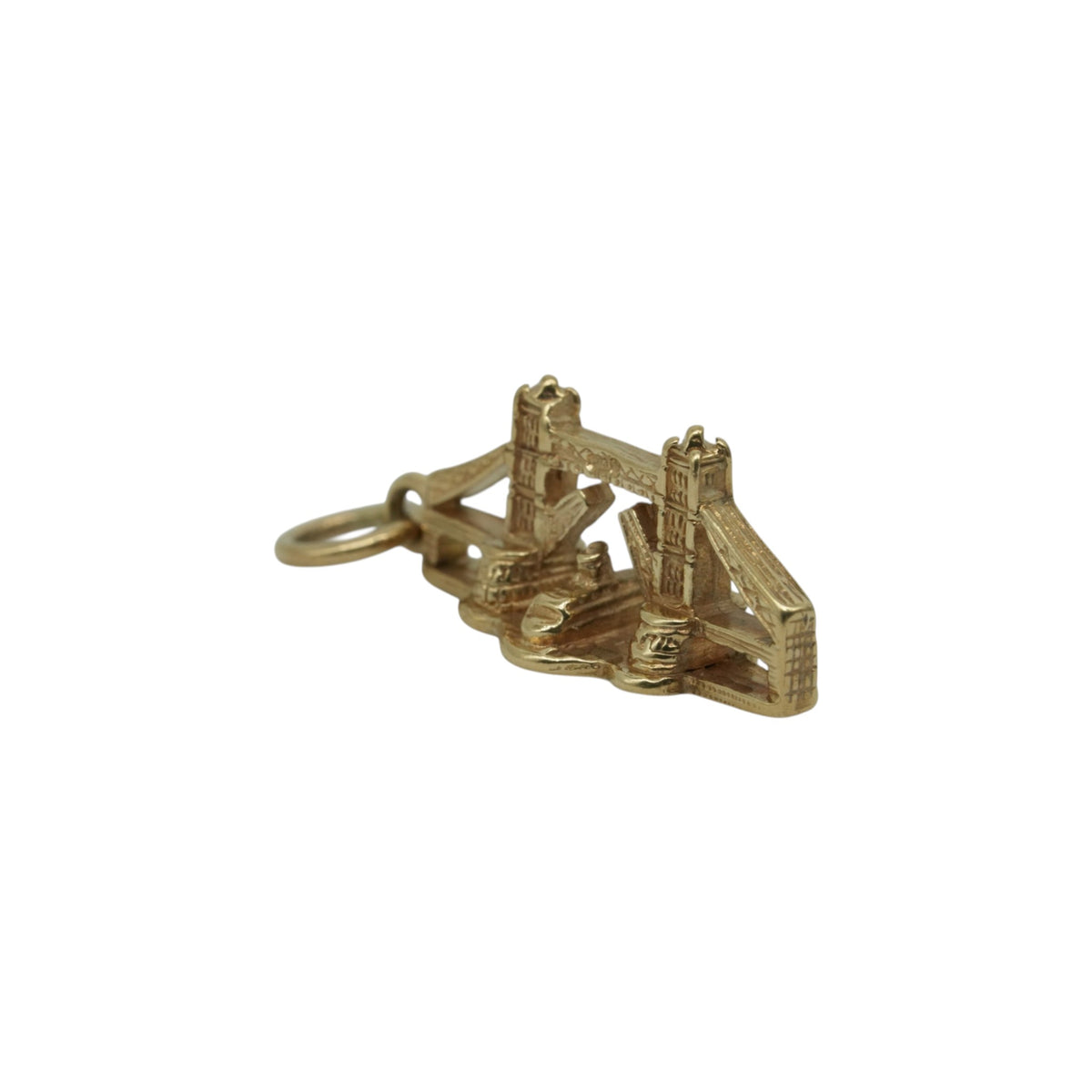 9ct 375 Yellow Gold Tower Bridge Charm L 1.9 cm 2.6 g.