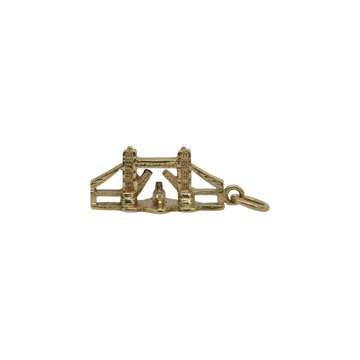 9ct 375 Yellow Gold Tower Bridge Charm L 1.9 cm 2.6 g.