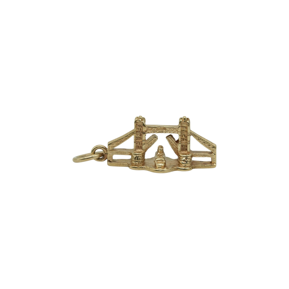 9ct 375 Yellow Gold Tower Bridge Charm L 1.9 cm 2.6 g.