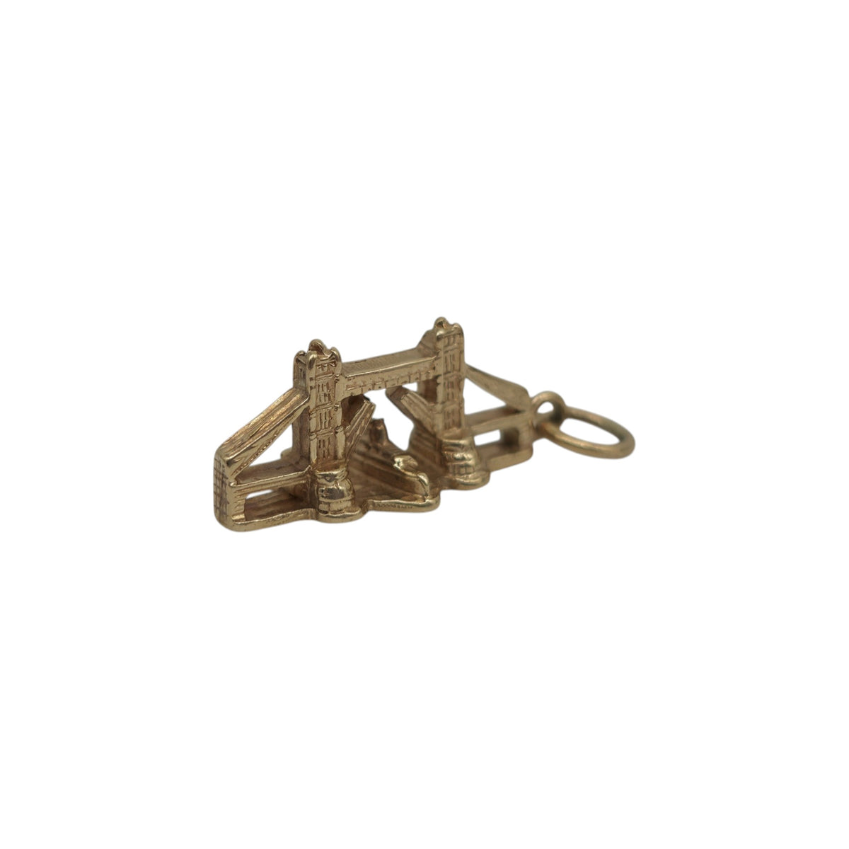 9ct 375 Yellow Gold Tower Bridge Charm L 1.9 cm 2.6 g.
