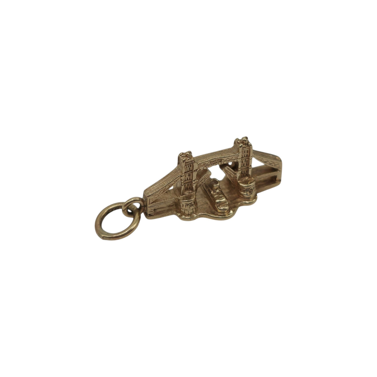 9ct 375 Yellow Gold Tower Bridge Charm L 1.9 cm 2.6 g.