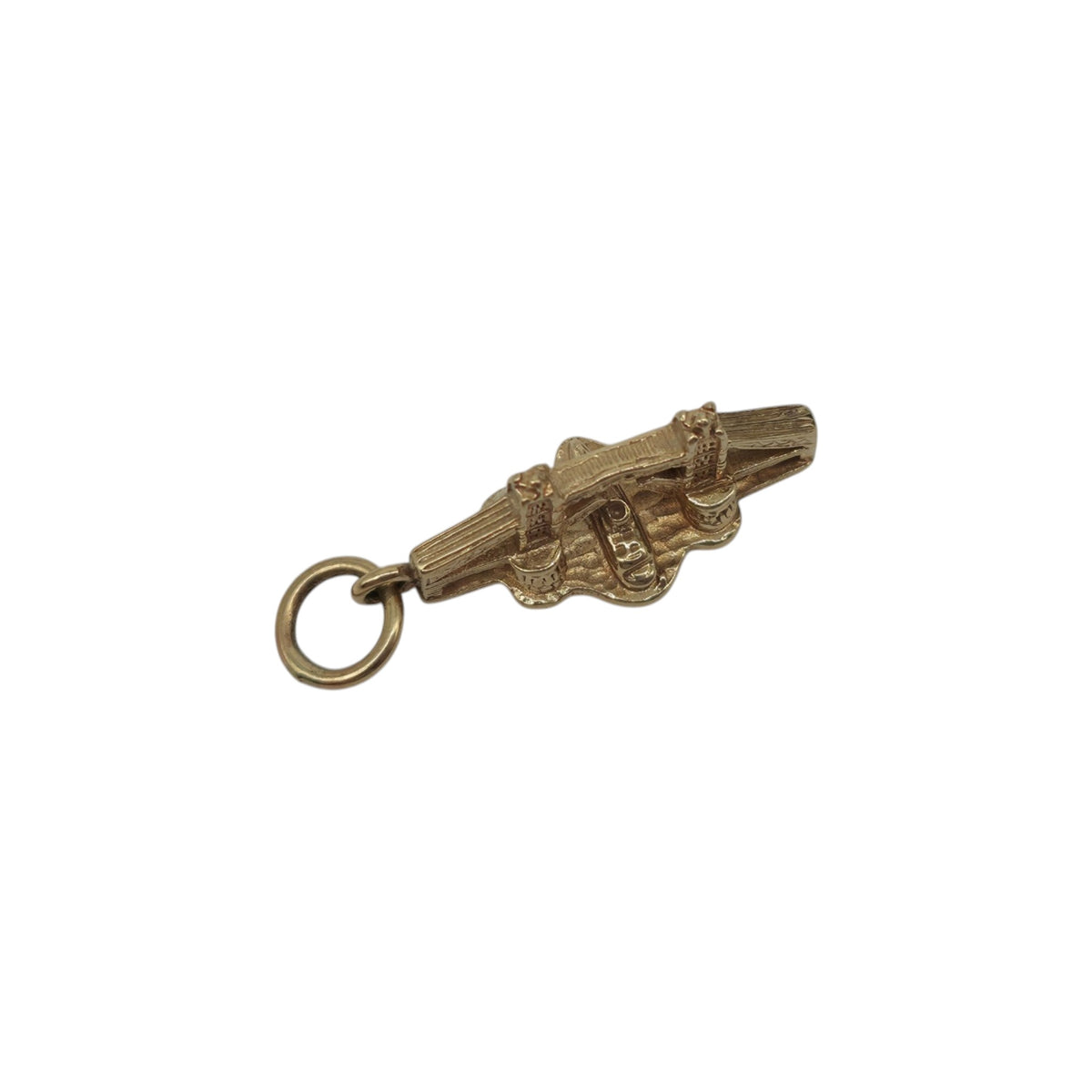 9ct 375 Yellow Gold Tower Bridge Charm L 1.9 cm 2.6 g.
