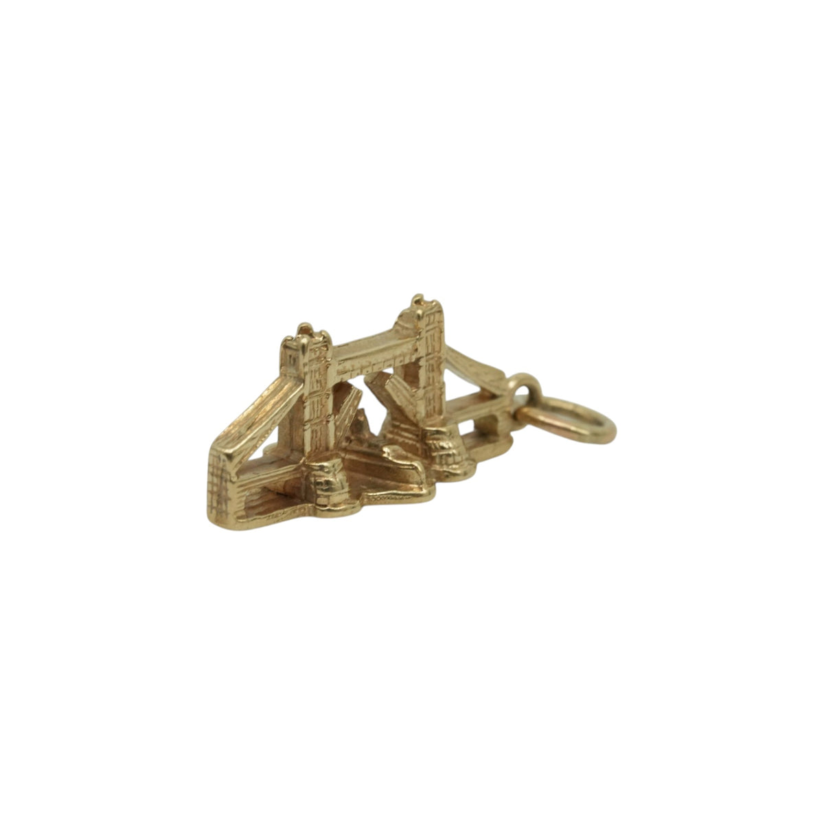 9ct 375 Yellow Gold Tower Bridge Charm L 1.9 cm 2.6 g.