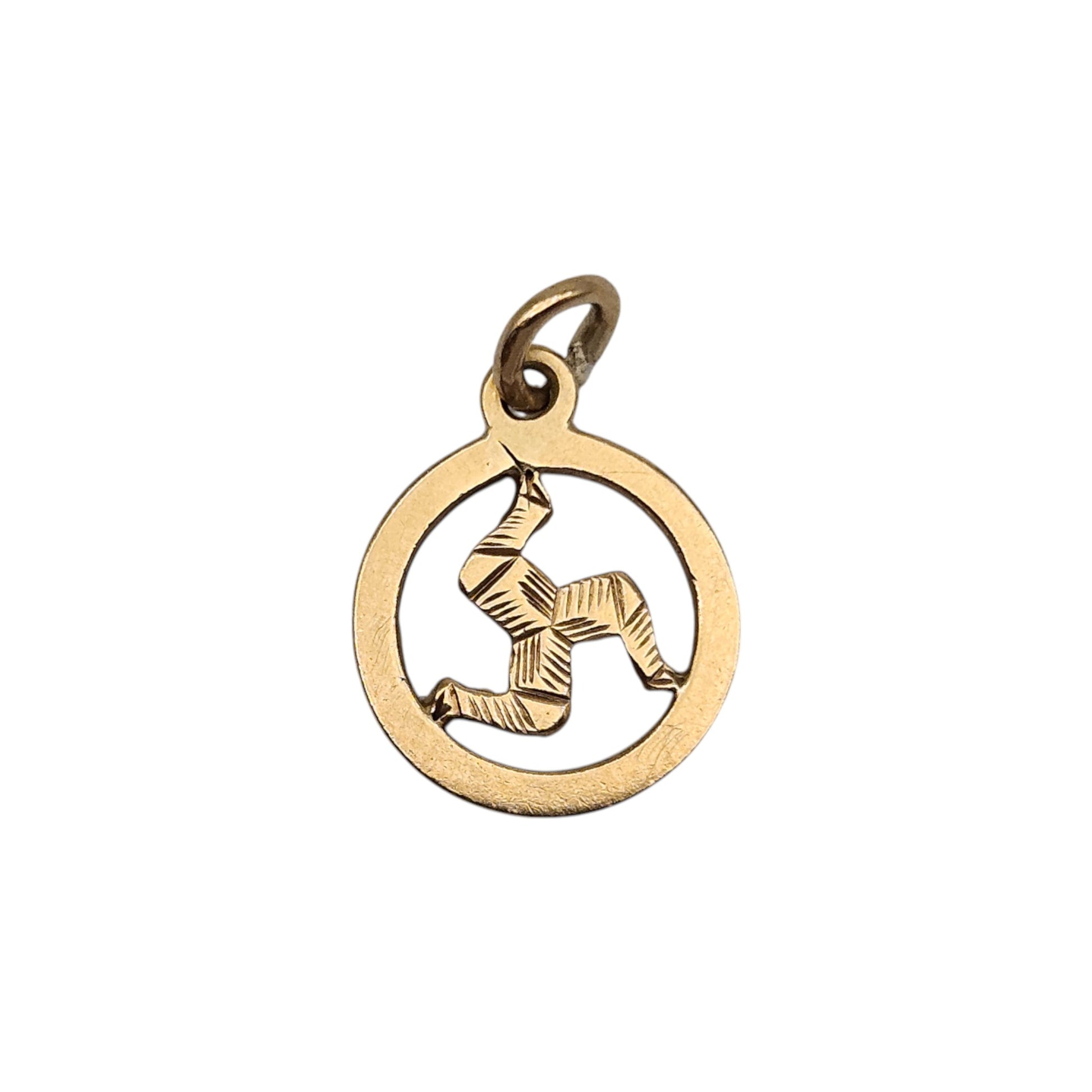 pre-owned 9ct gold Triskelion IoM Charm