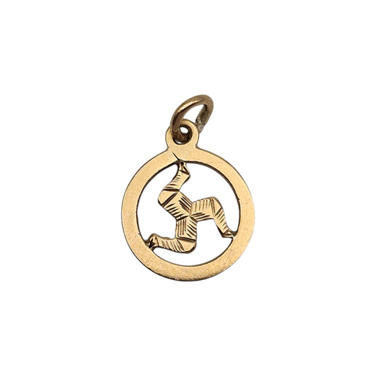 pre-owned 9ct gold Triskelion IoM Charm