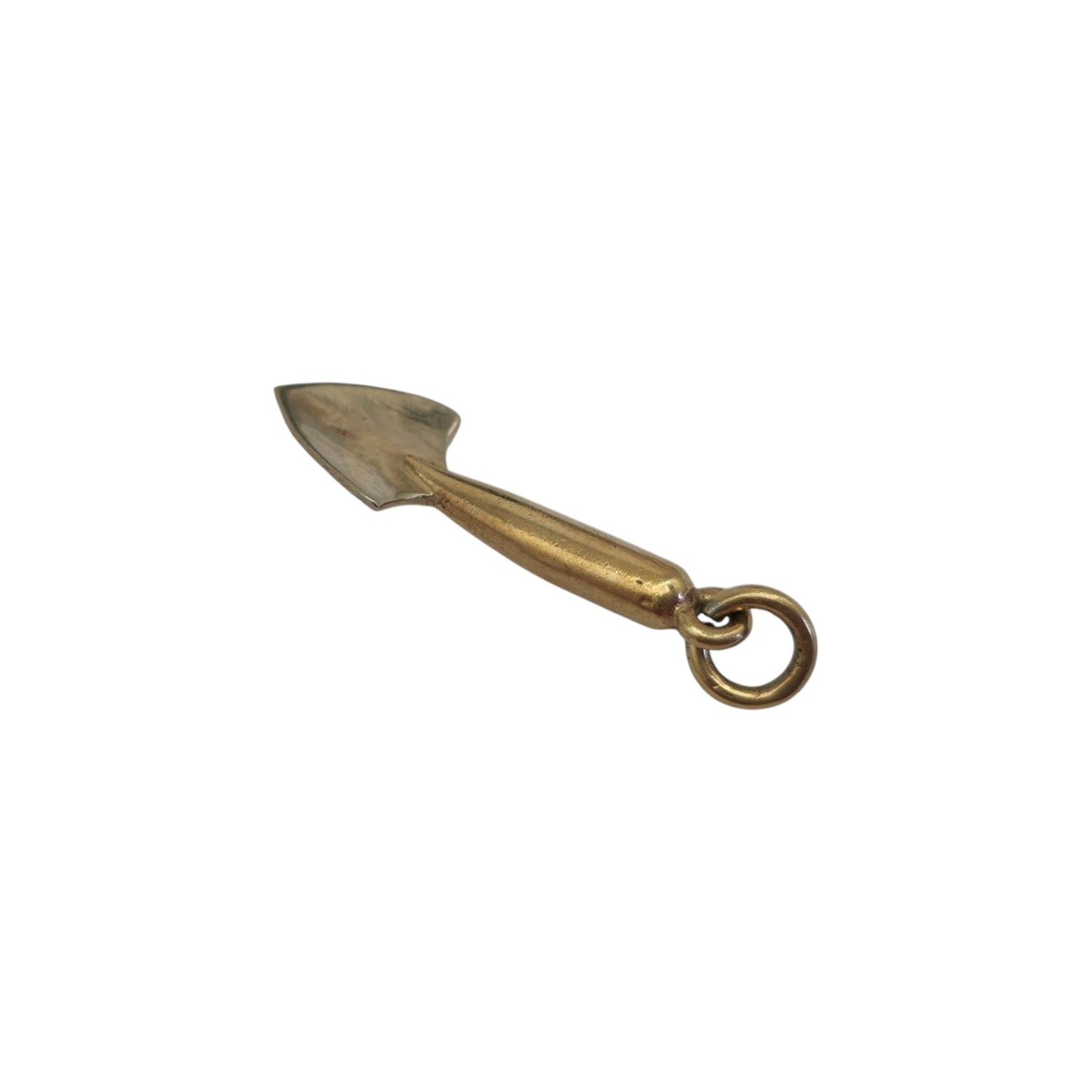 9ct 375 Yellow & White Gold Trowel Charm 1950 L 1.6 cm 0.6 g.