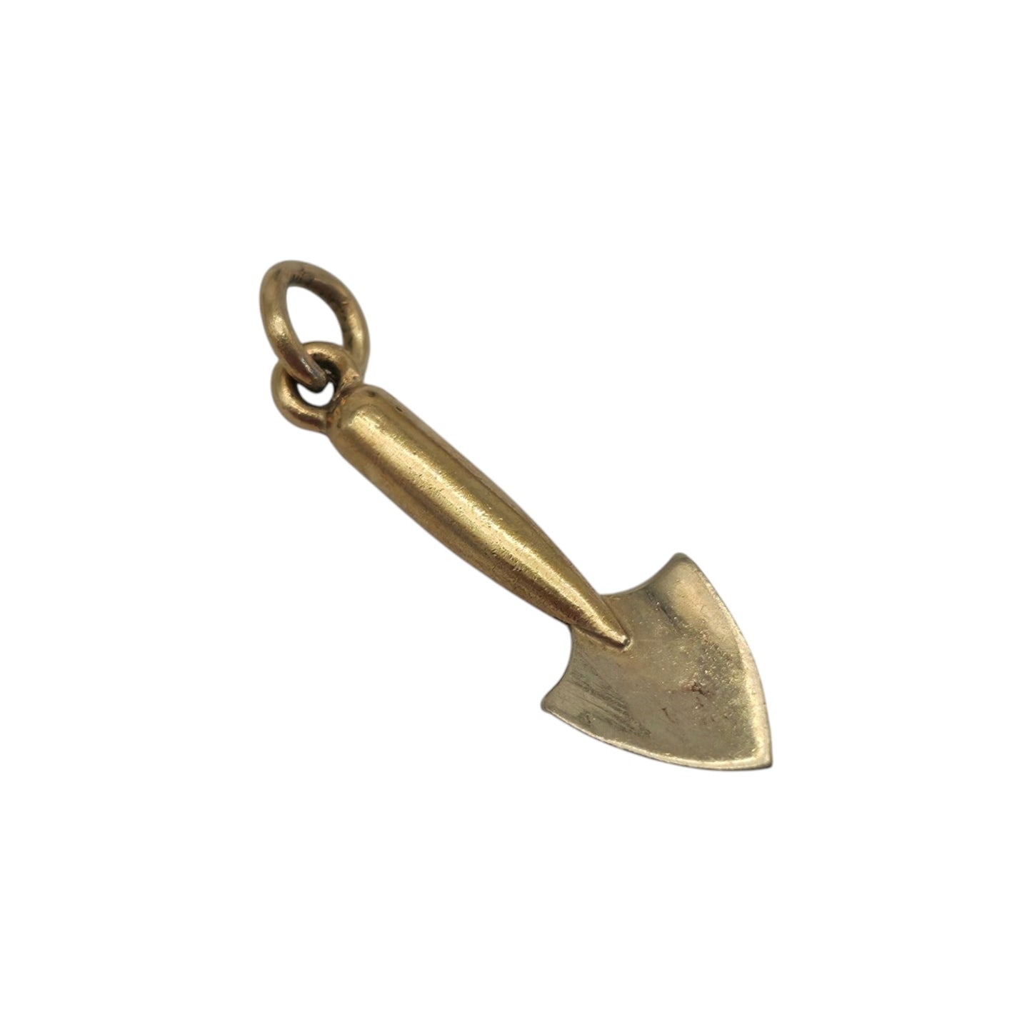 9ct 375 Yellow & White Gold Trowel Charm 1950 L 1.6 cm 0.6 g.