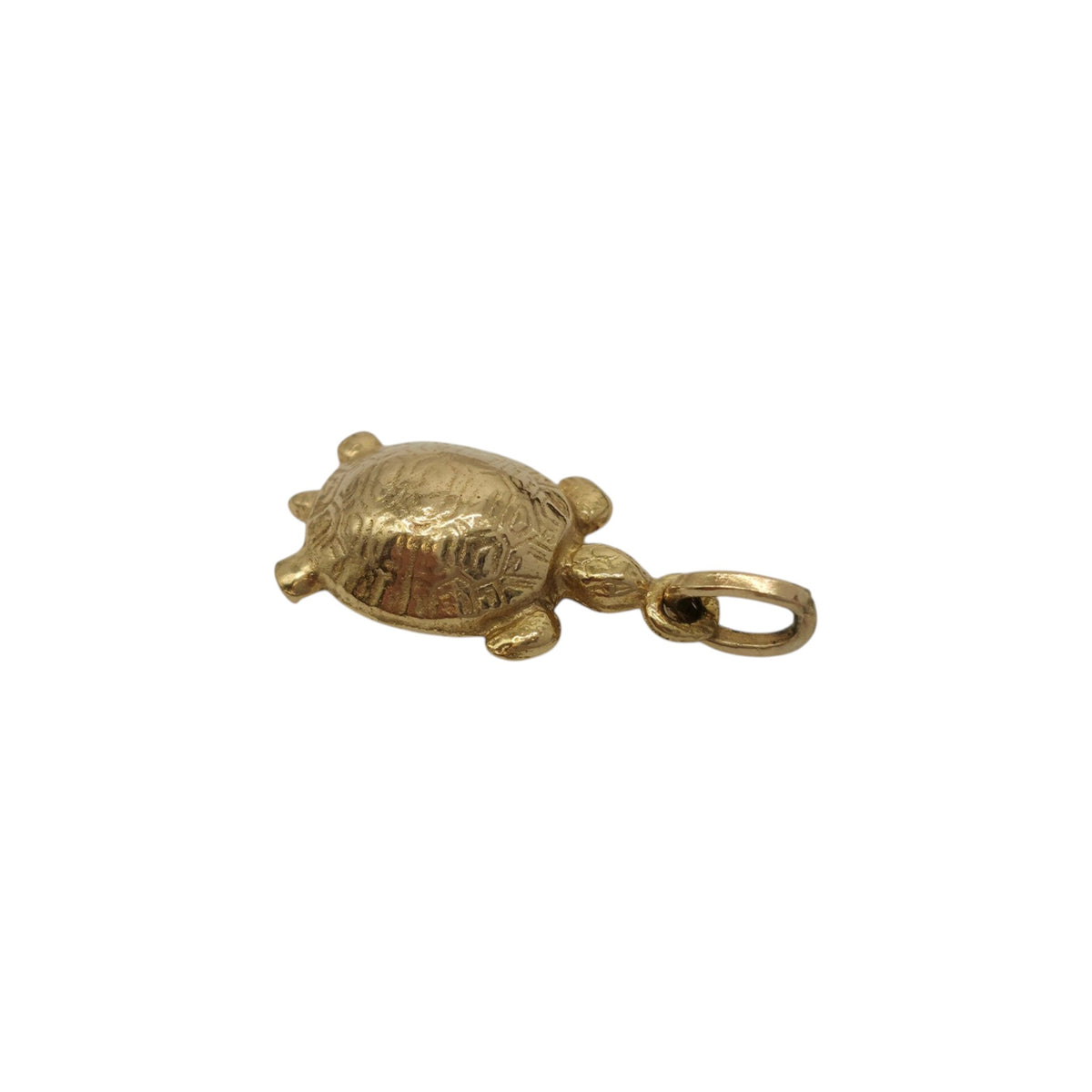 9ct 375 Yellow Gold Turtle Charm 1990 L 1.4 cm 1.9 g.