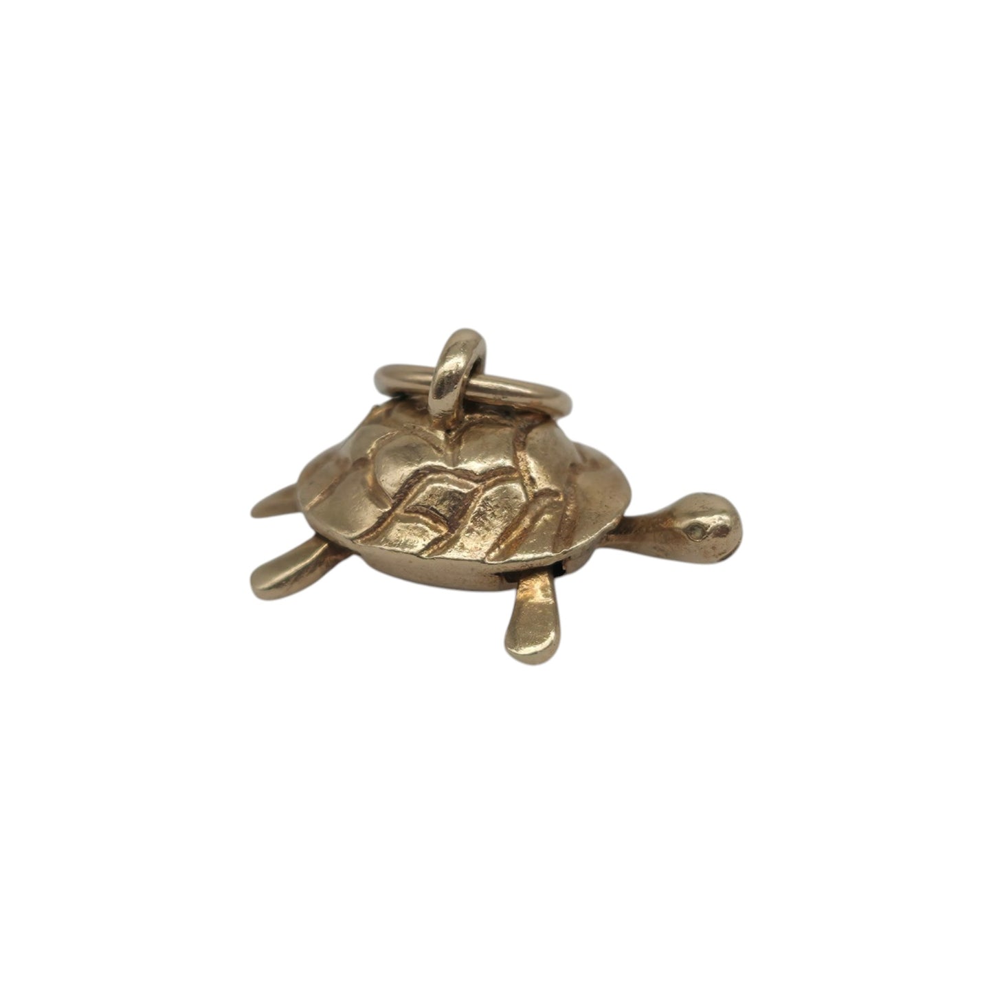 9ct 375 Yellow Gold Turtle Charm 1957 L 1.5 cm 1.6 g.