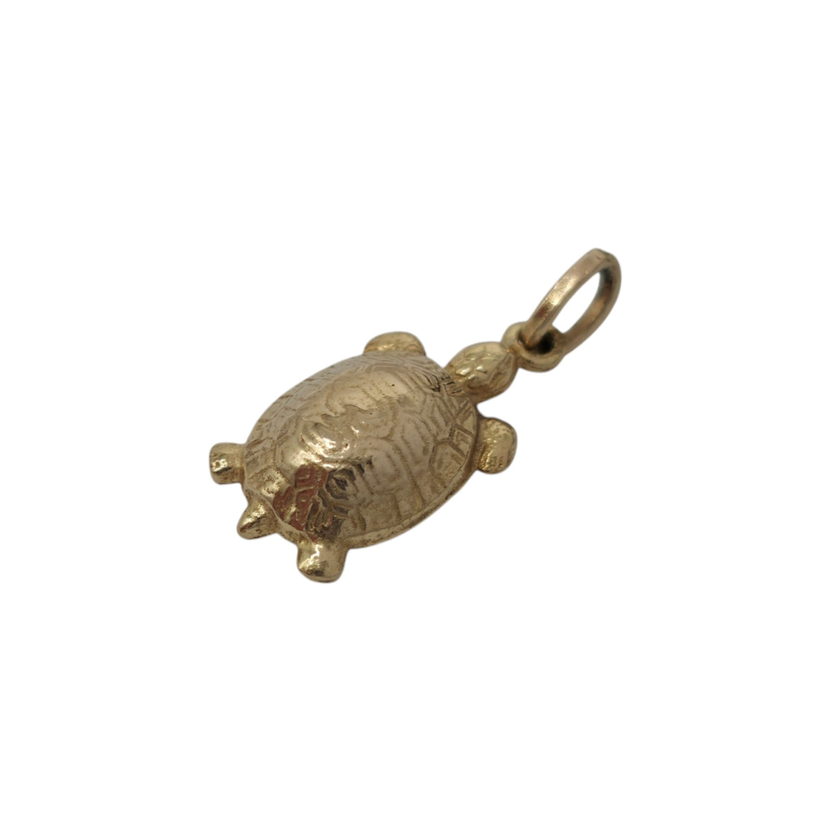 9ct 375 Yellow Gold Turtle Charm 1990 L 1.4 cm 1.9 g.