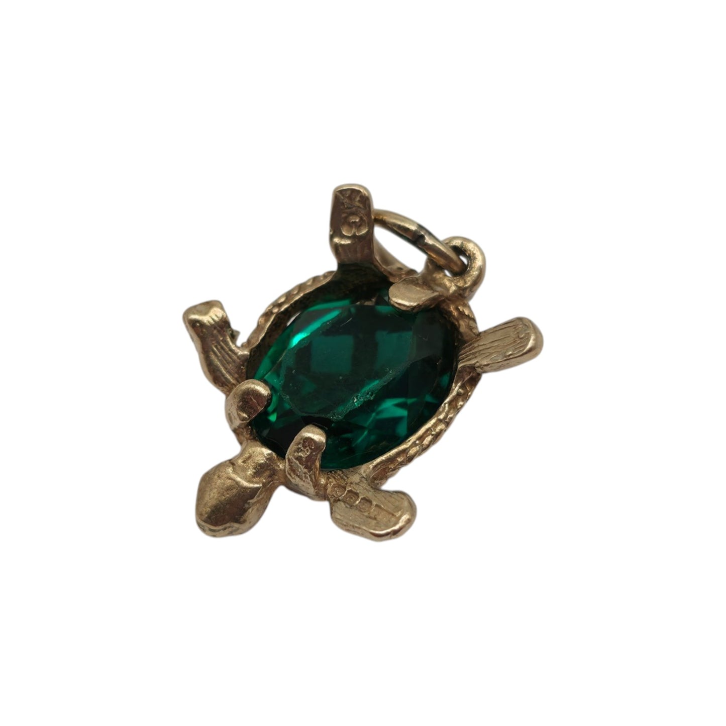 Irish 9ct 375 Yellow Gold Turtle Charm 1979 L 1.5 cm 2.0 g.