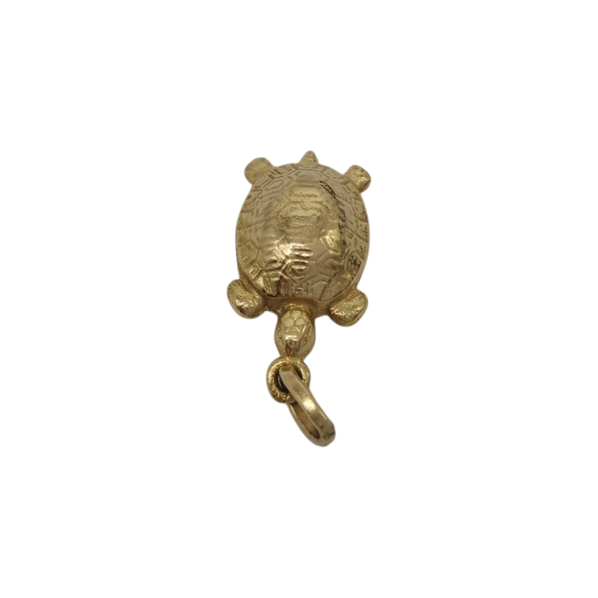 9ct 375 Yellow Gold Turtle Charm 1990 L 1.4 cm 1.9 g.