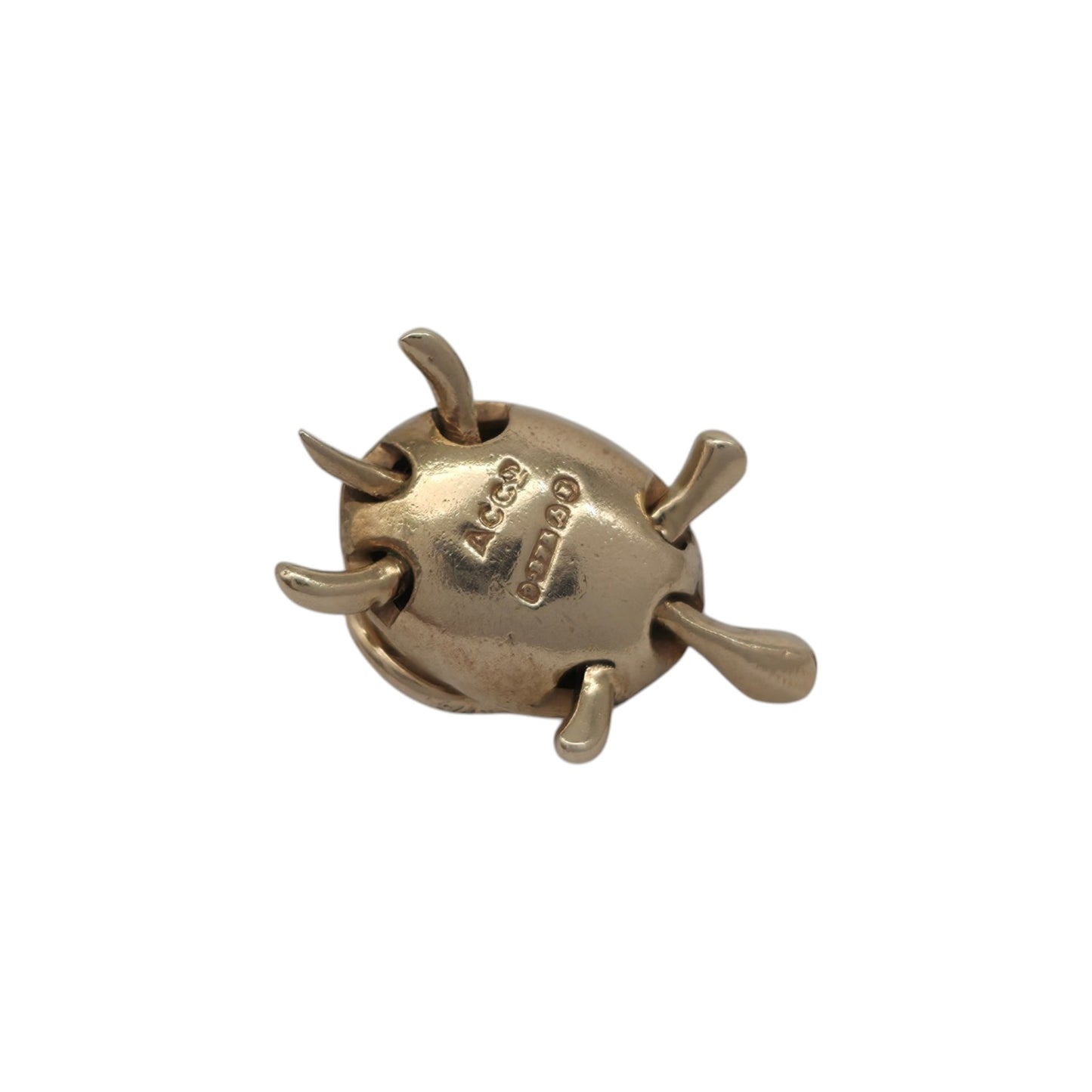 9ct 375 Yellow Gold Turtle Charm 1957 L 1.5 cm 1.6 g.